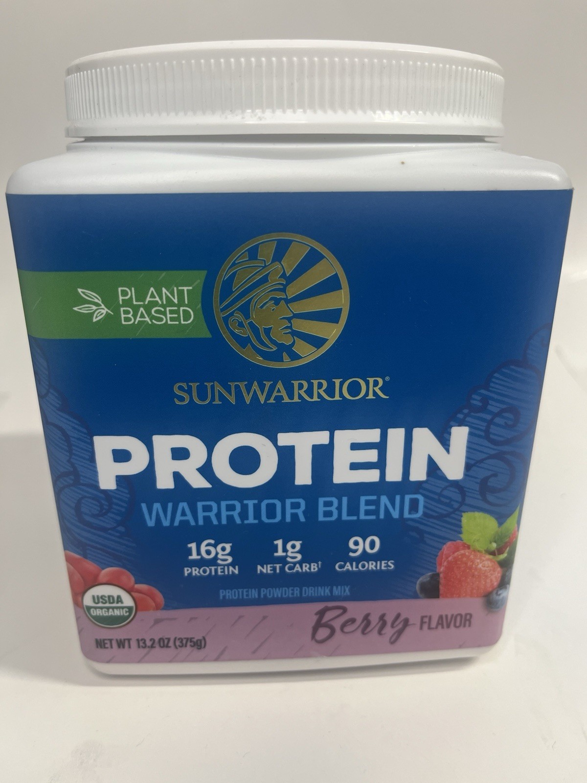Sunwarrior Warrior Blend Plant-Based Raw Vegan Protein Powder – 13.2 oz