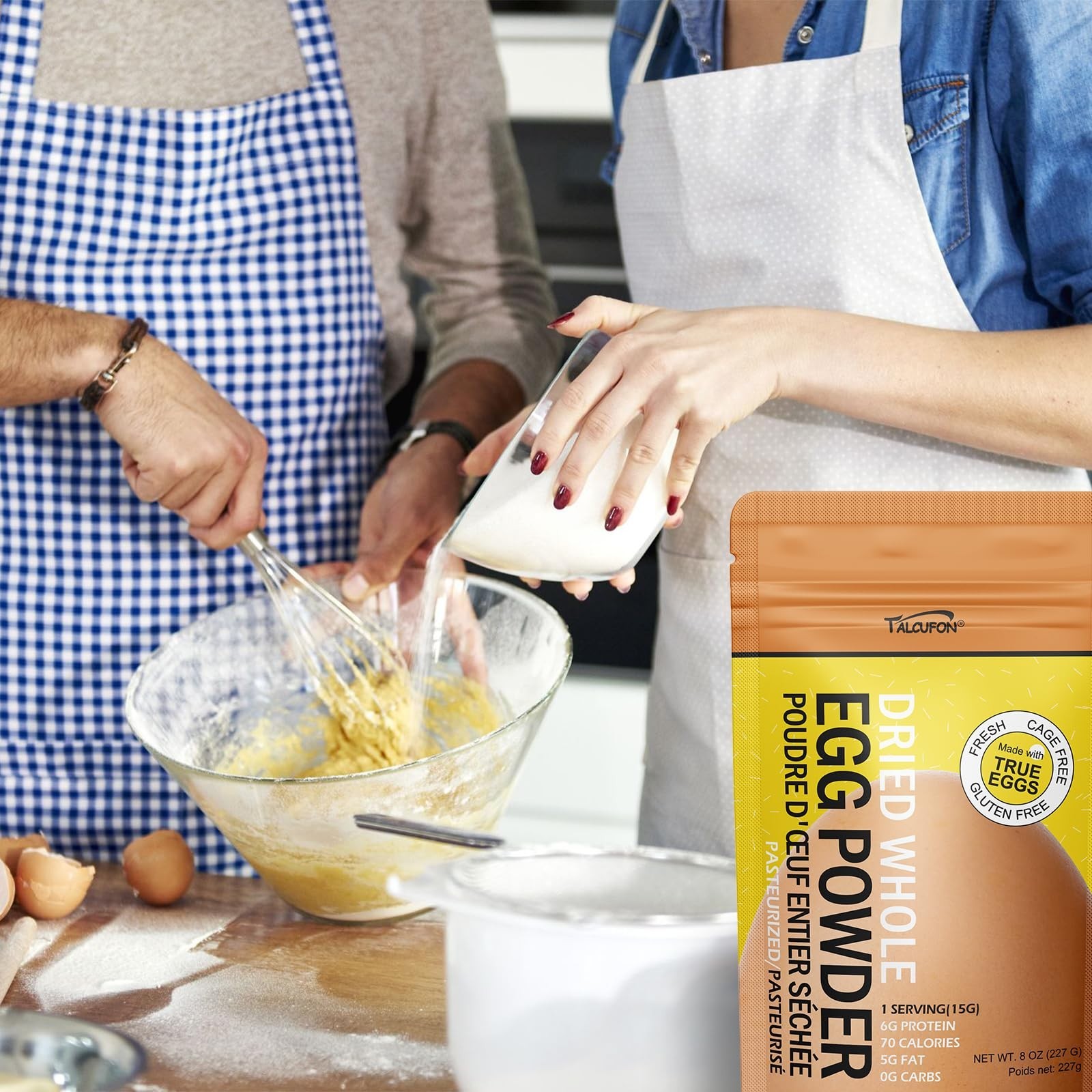 Whole Egg Powder Pasteurized Premium Freeze Dried 8 oz for Baking and Cooking