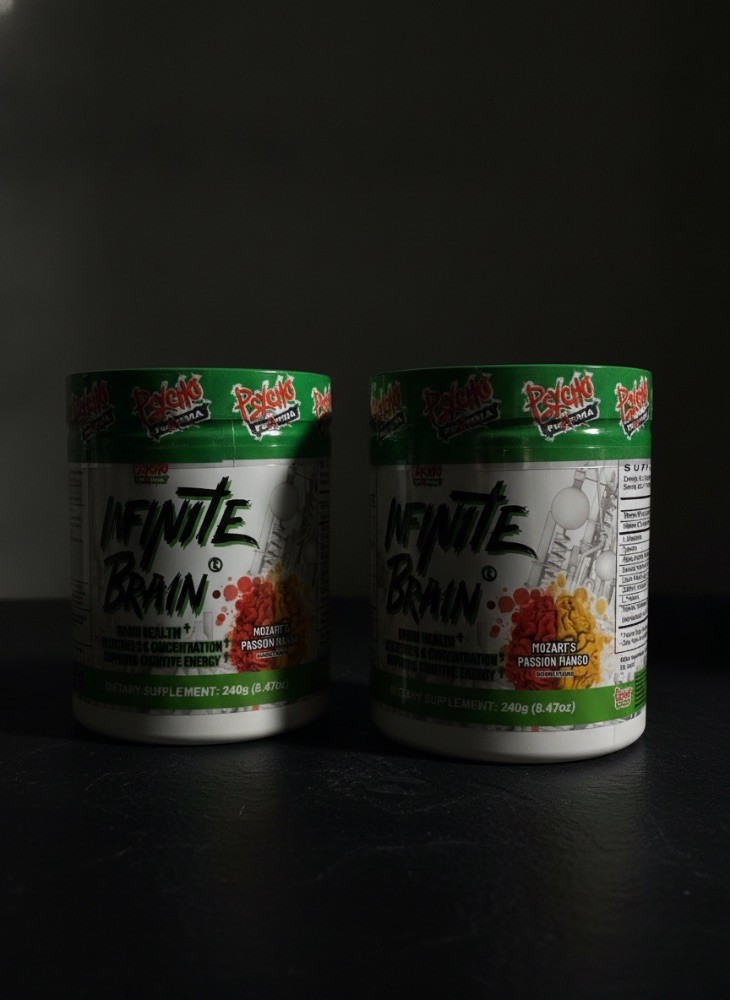 Psycho Pharma Infinite Brain Nootropic Mango 240g 30 Servings Focus Energy New