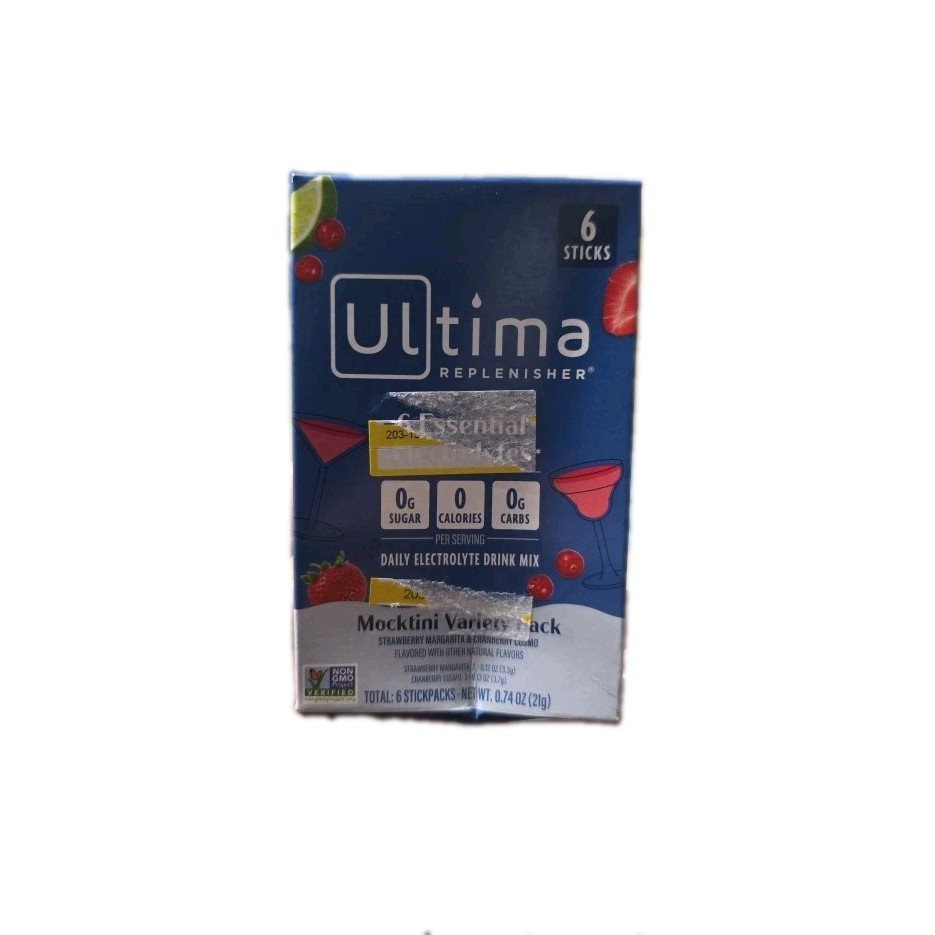 Ultima Replenisher Mocktini Variety Pack Electrolyte Drink Mix 6 Stick Packets