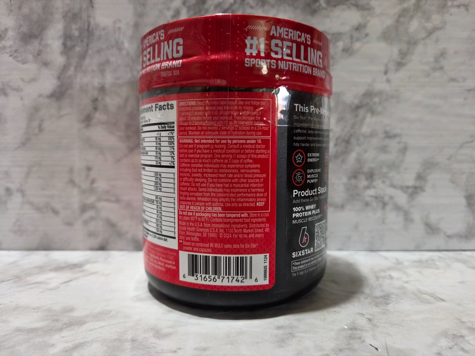 Six Star Pre-Workout Explosion 2.0 Fruit Punch 9.52 OZ OZ 7/2027