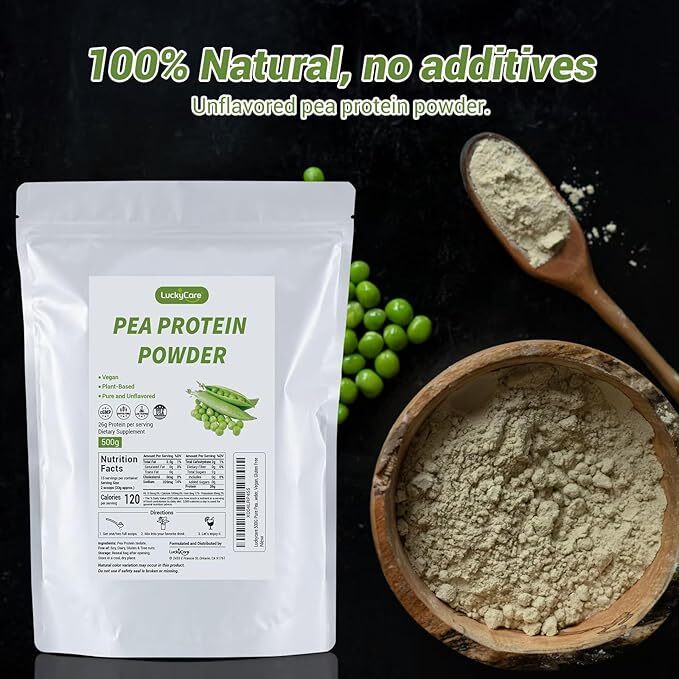 500G Organic Pea Protein Powder Vegan Formula Supports Muscles 26g Per Serving