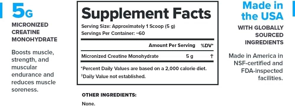 LEGION Micronized Creatine Monohydrate Supplement Clean Creatine Powder for …