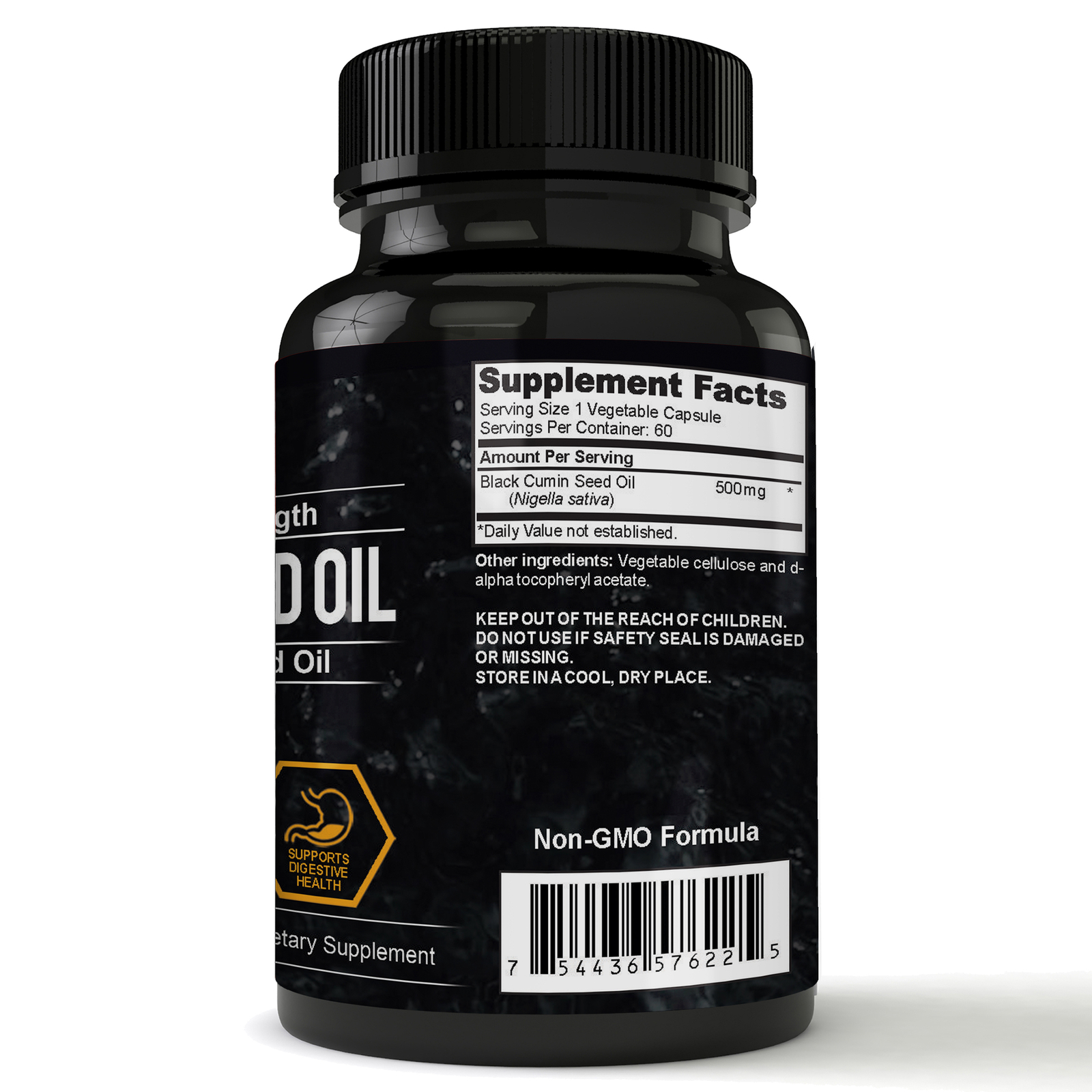 Probiotics Digestive Support & Black Seed Oil Immune Health Dietary Supplement