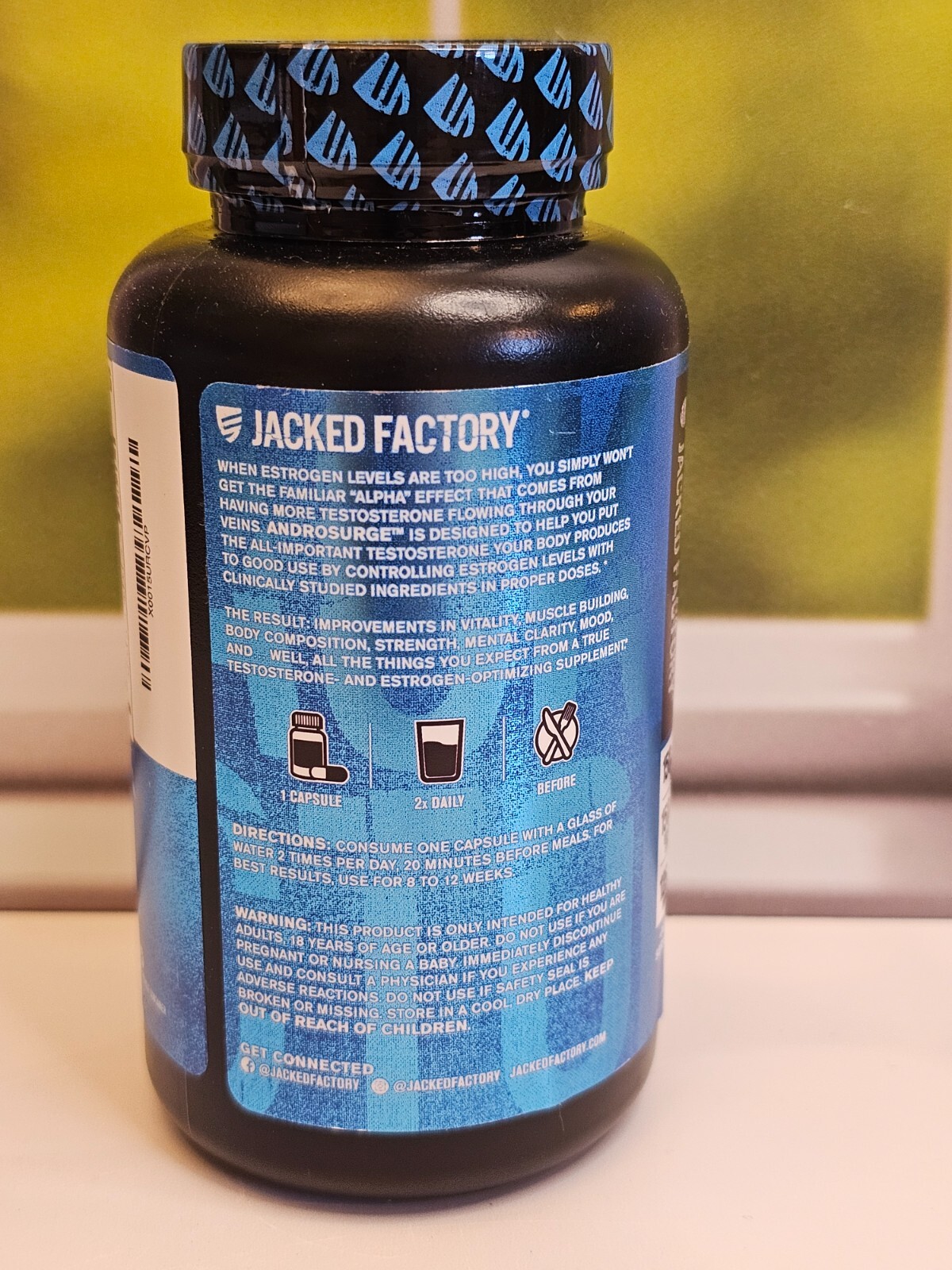 Androsurge Estrogen Blocker for Men – Natural Testosterone Booster for Men 06/26
