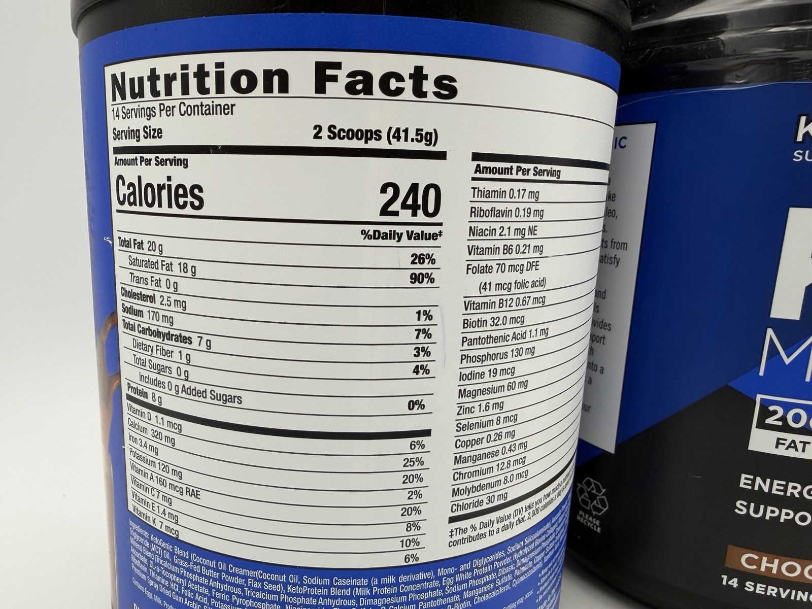 Lot of 2 KetoScience Keto Meal Shake Chocolate Cream 20.49 oz Factory Sealed