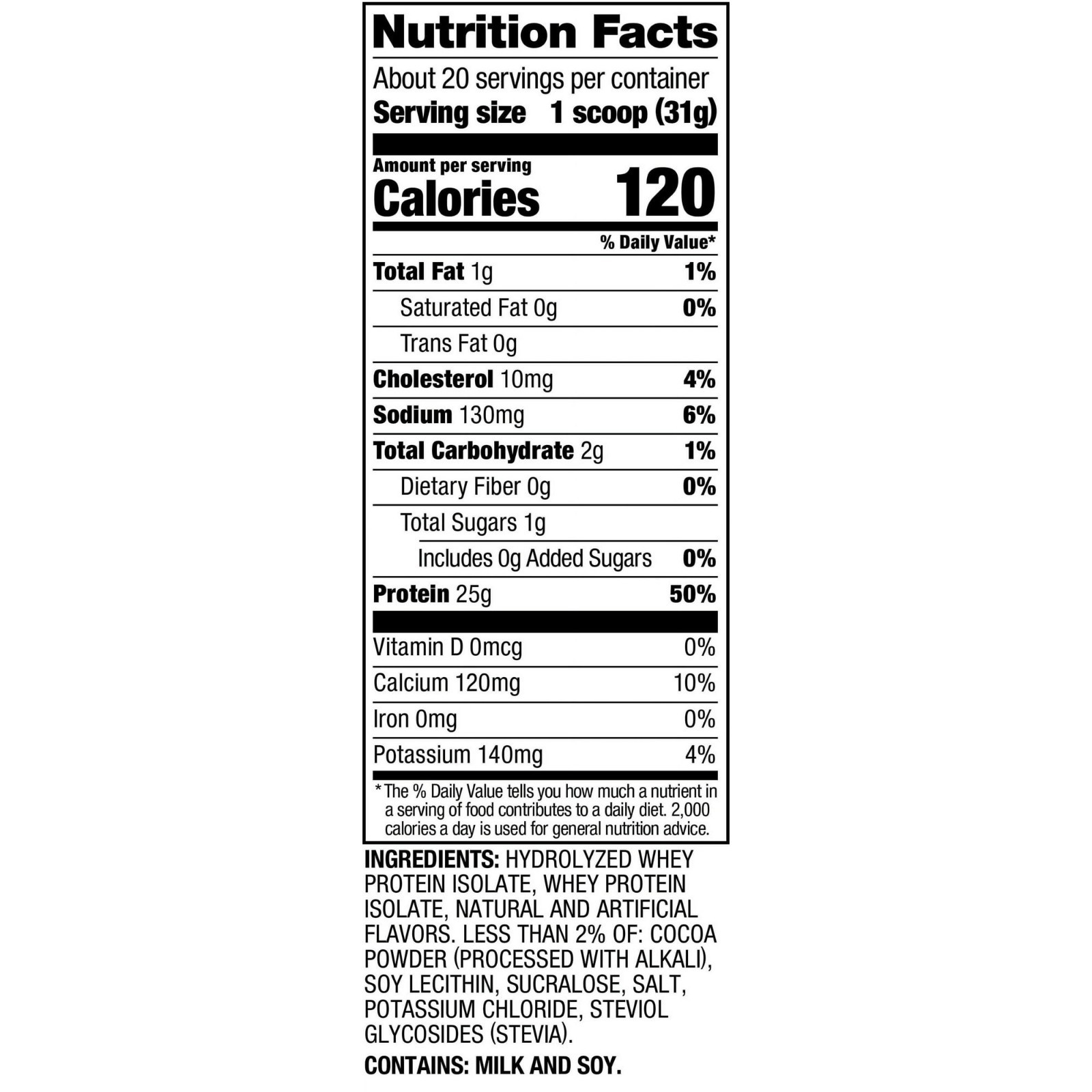 Dymatize ISO100 Hydrolyzed Whey Isolate Protein Powder, Cookies, 20 Servings
