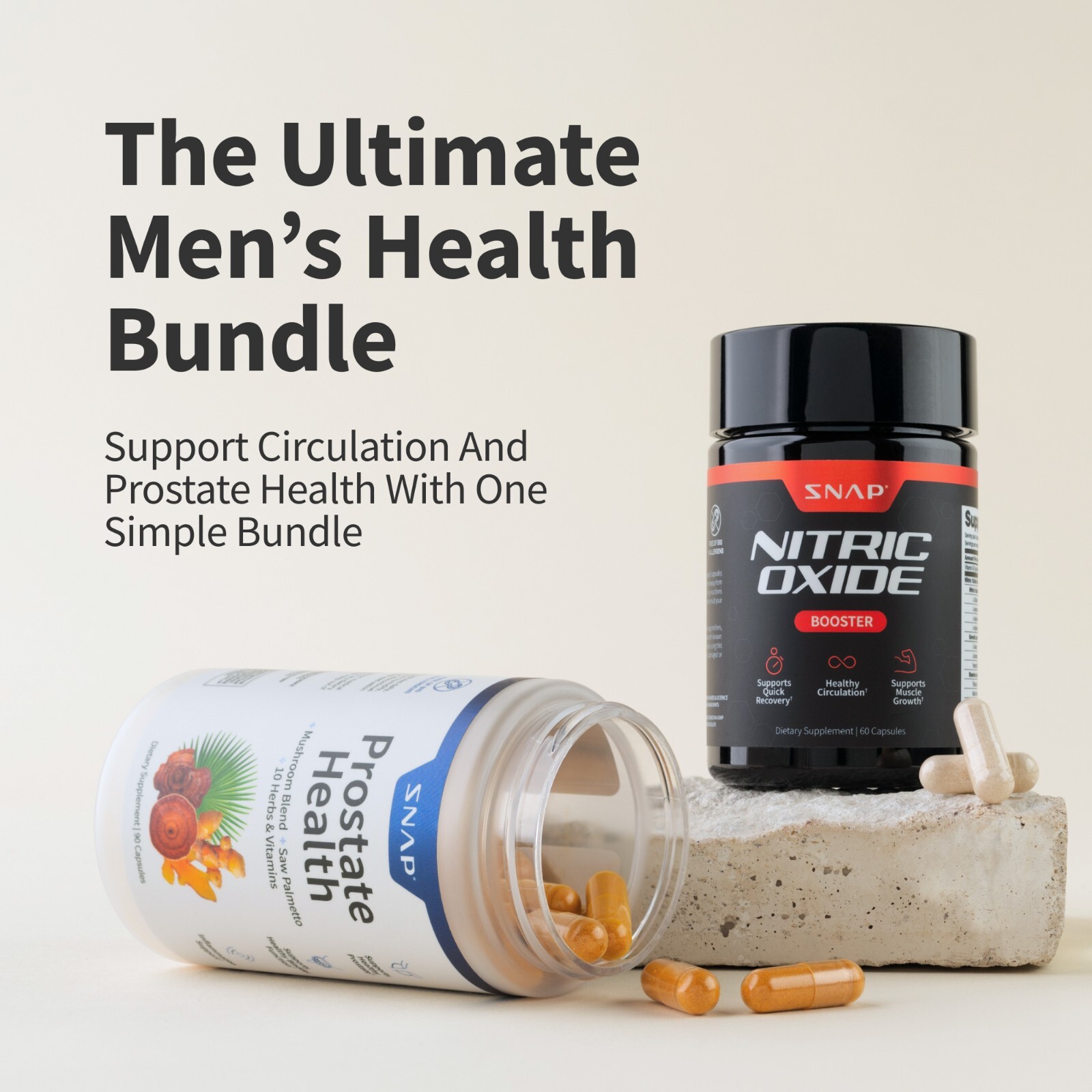 SNAP Prostate Wellness Nitric Oxide Booster Saw Palmetto L-Arginine/L-Citrulline