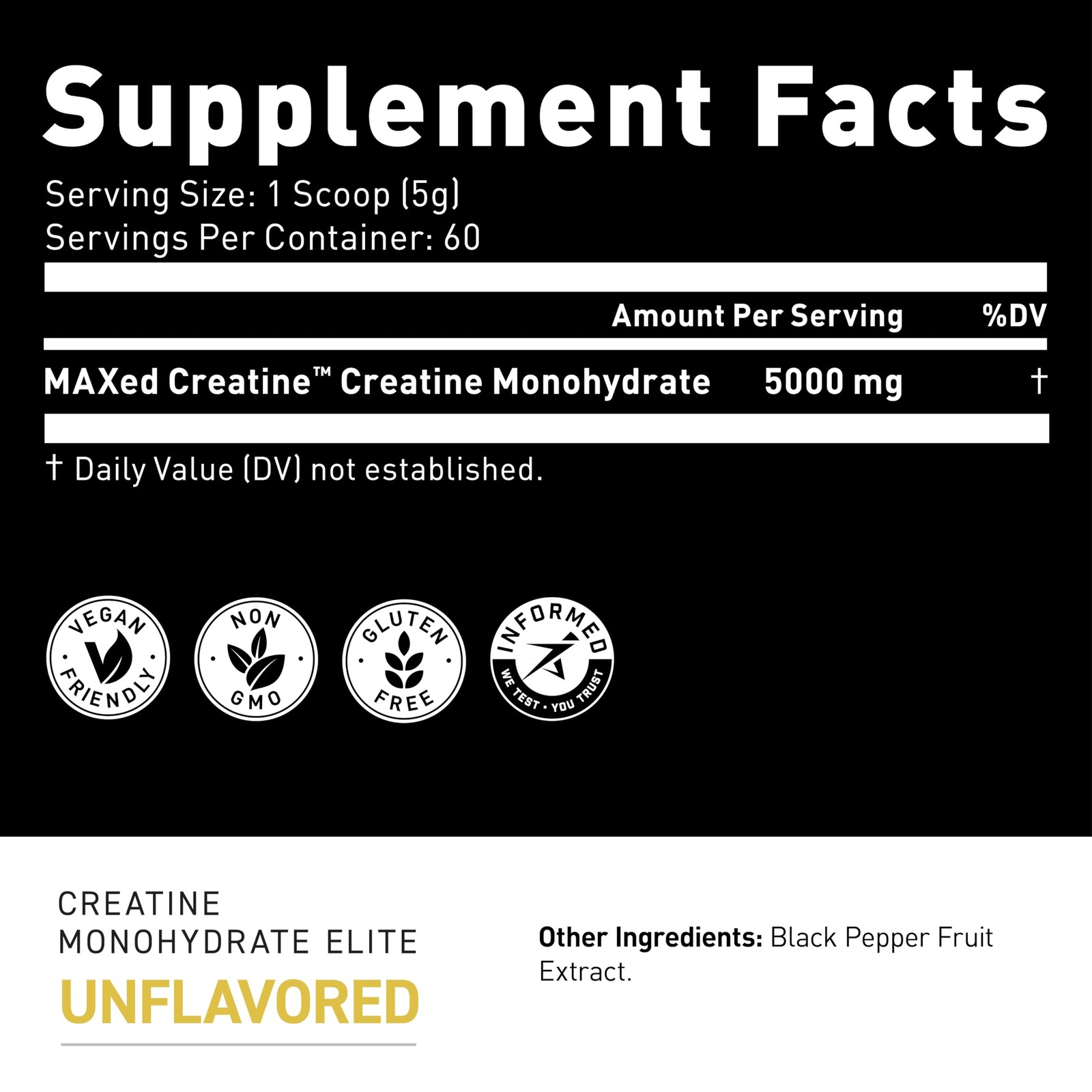 Kaged Creatine Monohydrate Elite Powder | 10.58 Ounce (Pack of 1), No Color