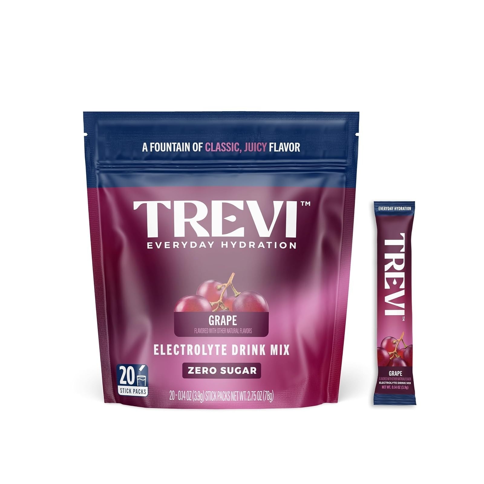 TREVI Electrolytes Powder Packets – Sugar Free Hydration – 20 Pack