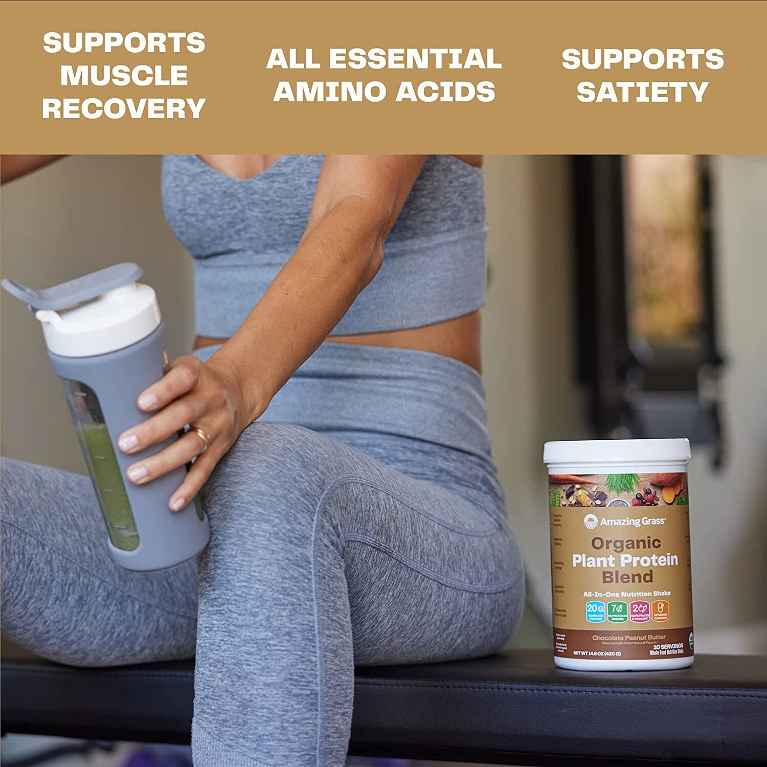 Optimum Nutrition Organic Protein Powder – 10 Servings – Chocolate Peanut Butter