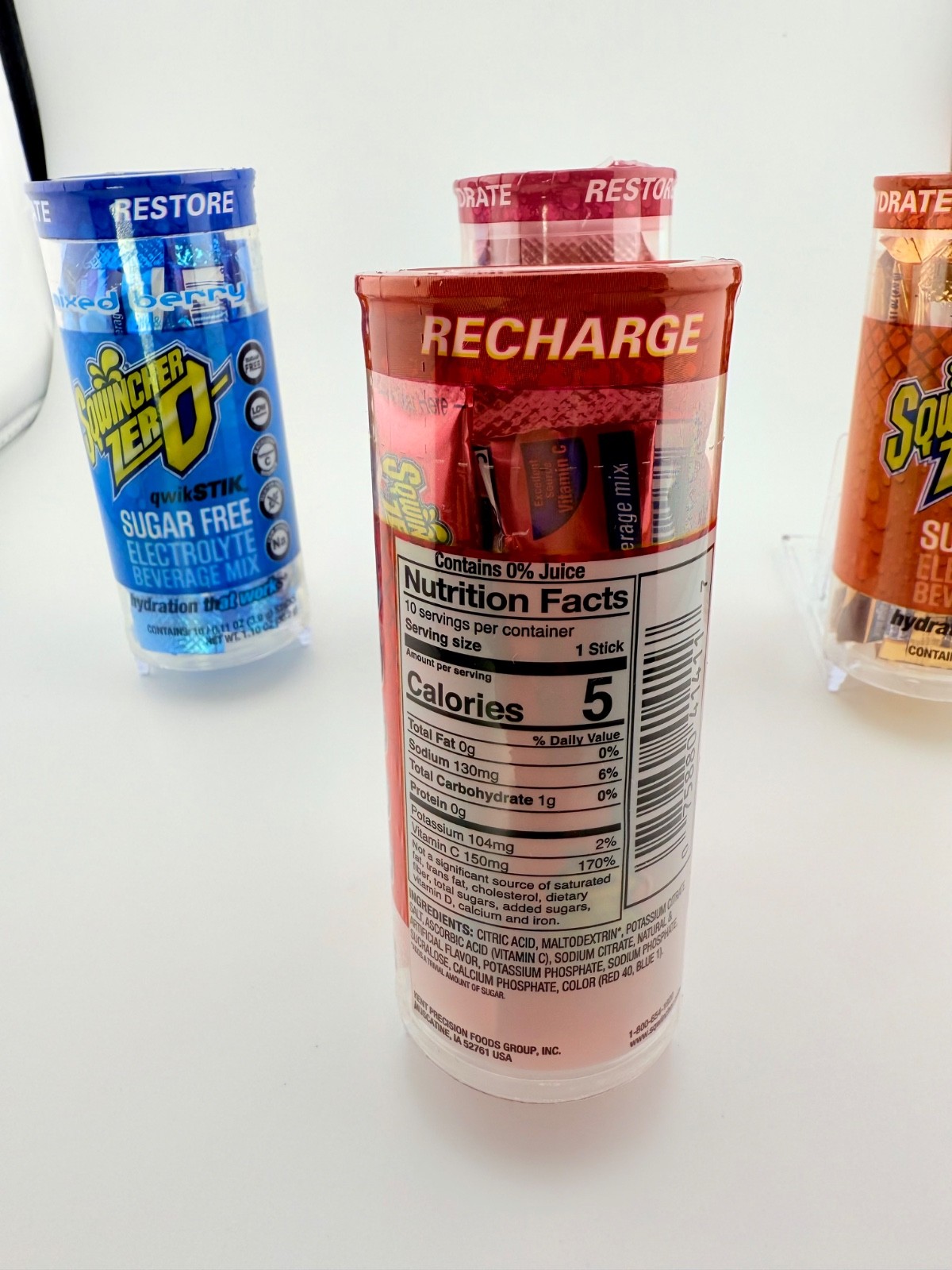 Sqwincher Qwik Stik Zero 40 Pack Electrolyte Drink Mix Assorted Flavors