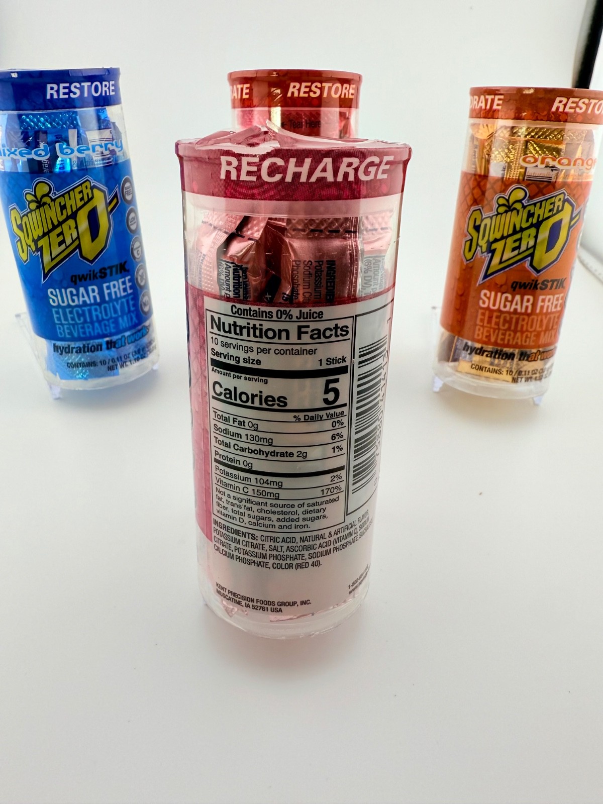 Sqwincher Qwik Stik Zero 40 Pack Electrolyte Drink Mix Assorted Flavors