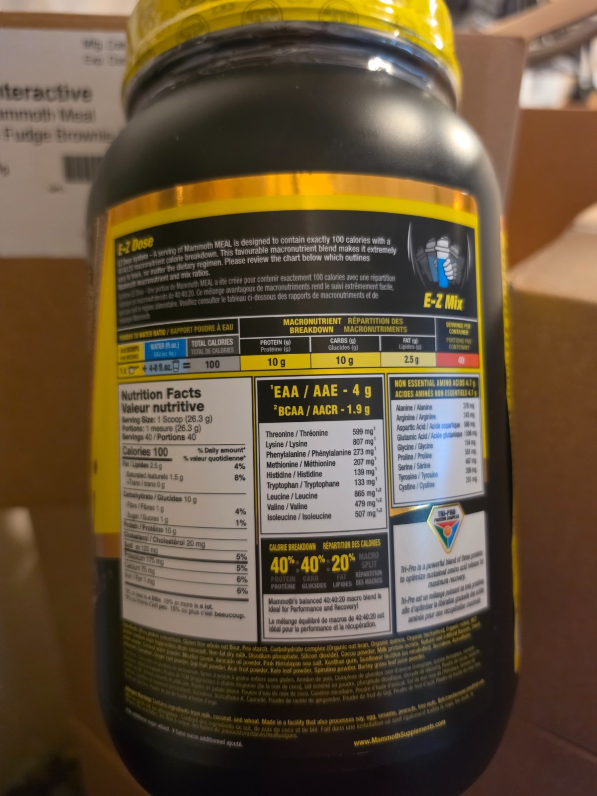 Mammoth Meal Meal Protein Powder, MEAL | Whole Food Meal Replacement