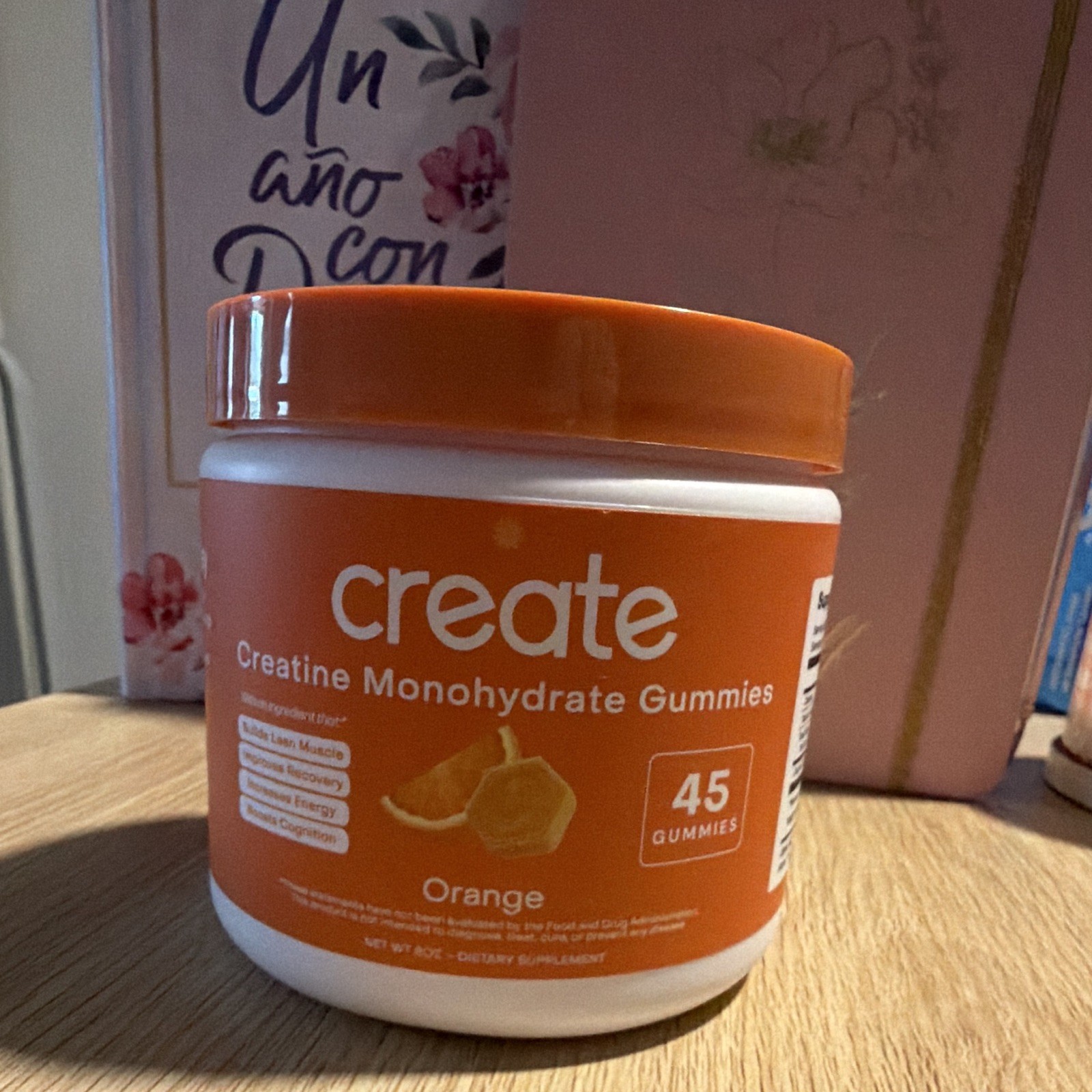 Create Creatine Monohydrate Gummies Orange 45 Ct Gluten-Free NSF Sport