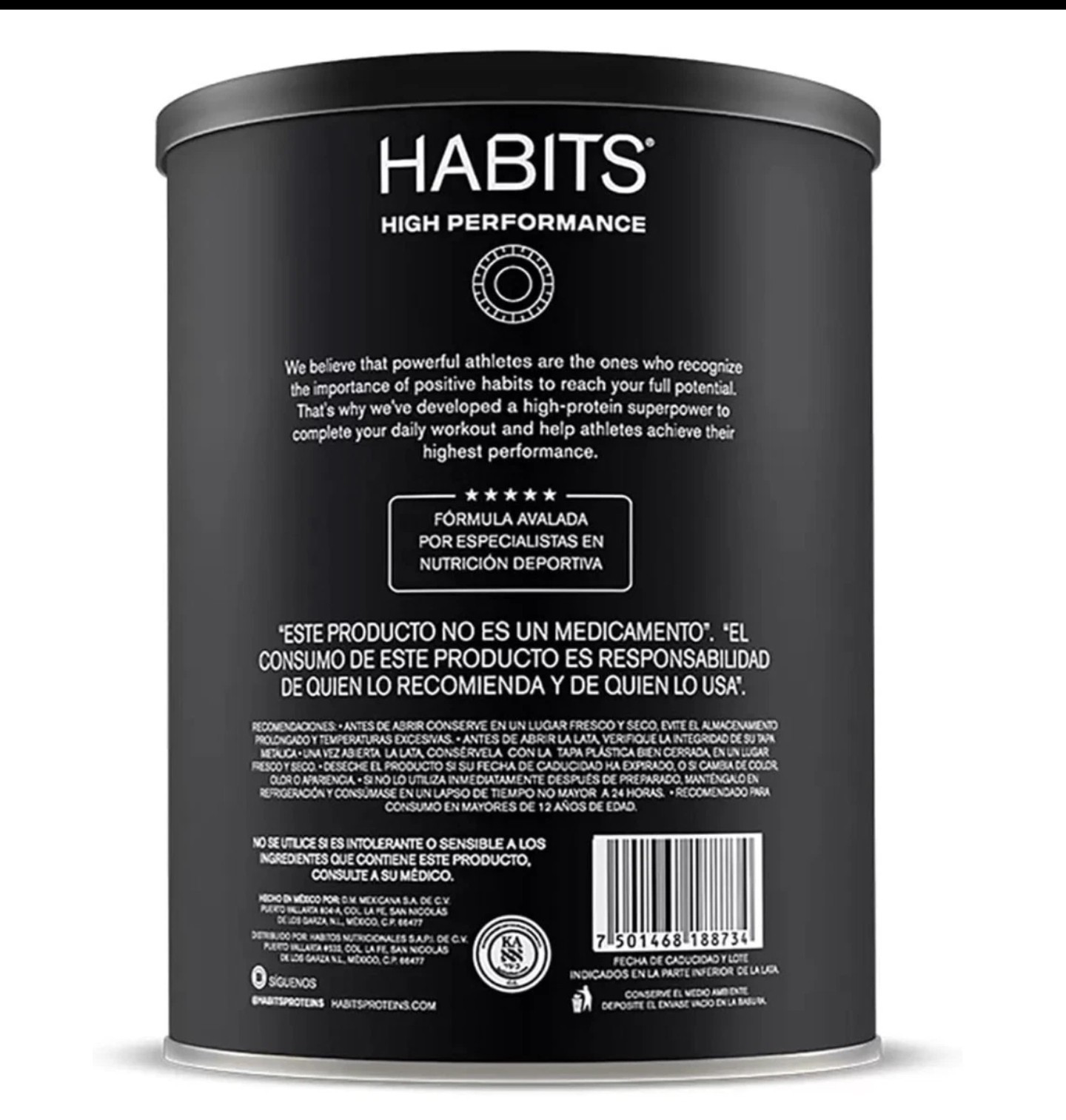 Habits Plant-Based Protein Powder, Cocoa Flavor, Gluten Free, 1.2 kg