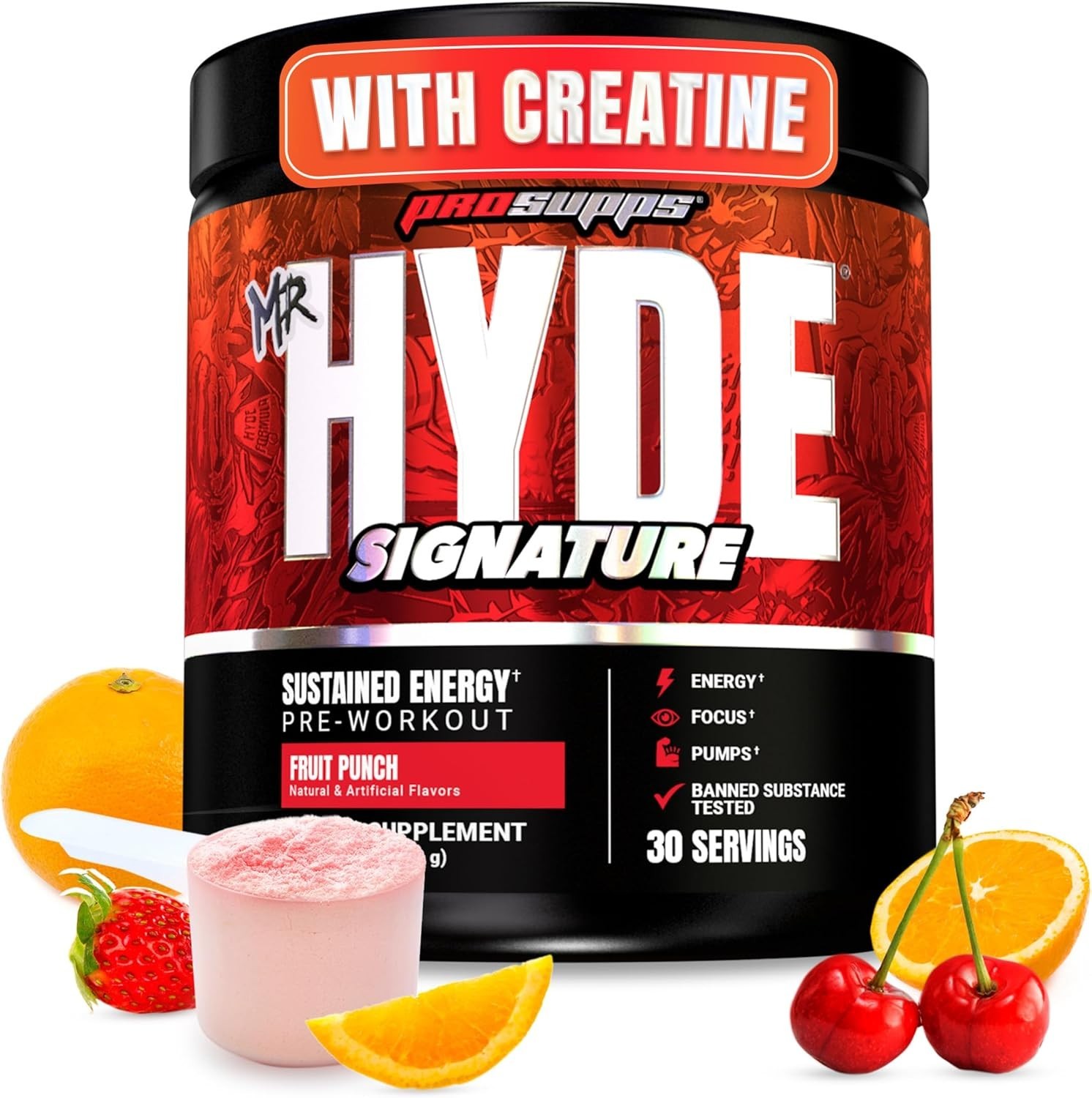 PROSUPPS Mr. Hyde Signature Pre Workout Powder with Creatine, Beta Alanine