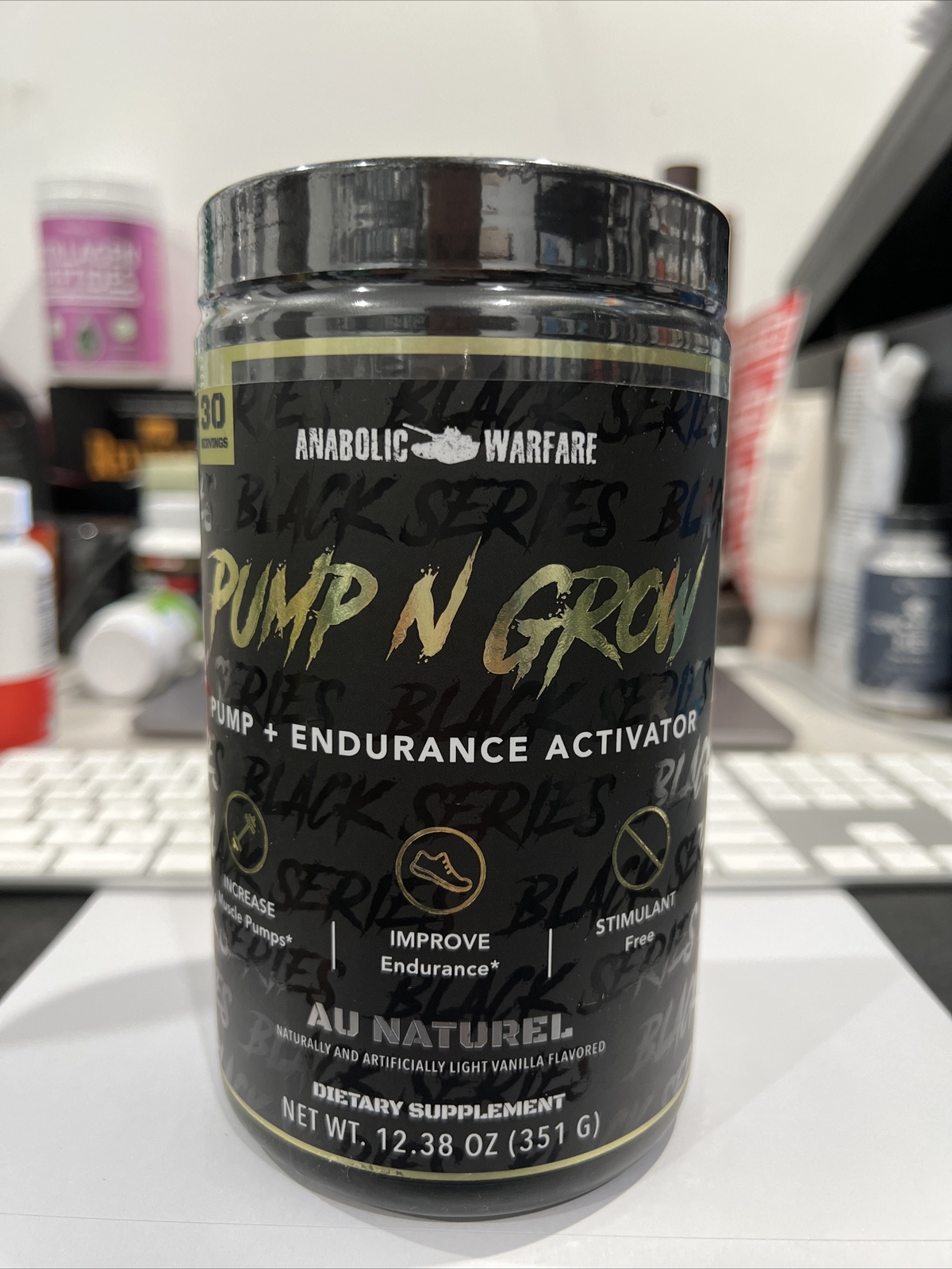 Anabolic Warfare PUMP-N-GROW Non-Stim Pre-Workout 30SRV Redcon1 Big Noise New
