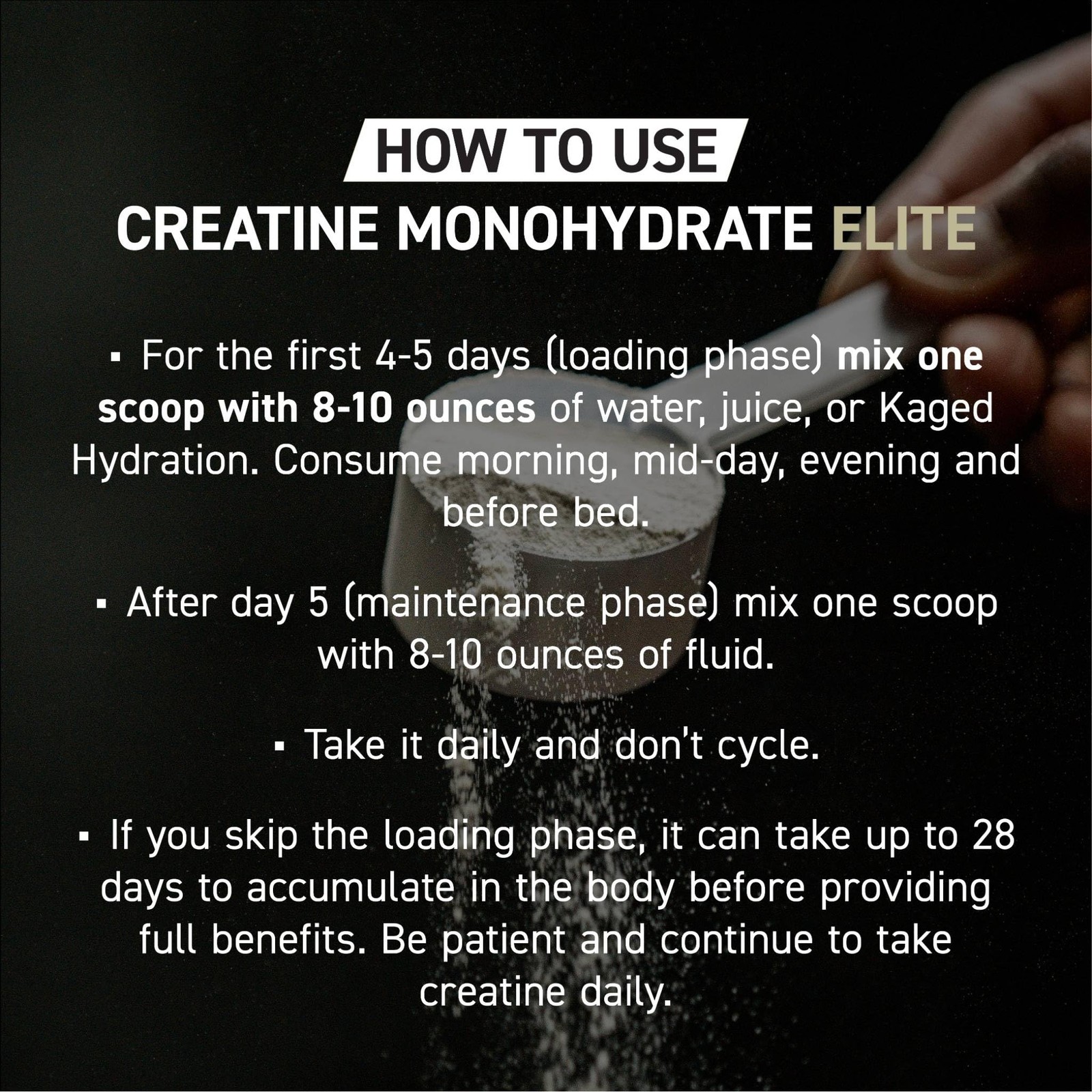 Kaged Creatine Monohydrate Elite Powder | 10.58 Ounce (Pack of 1), No Color