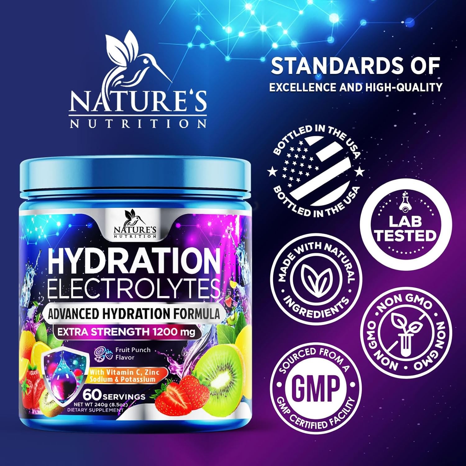 Hydration Replenisher Daily Electrolyte Drink Mix – Powder for…