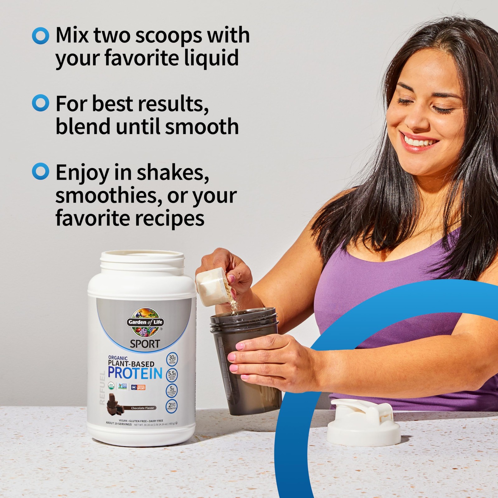 Garden Of Life Organic Vegan Protein Powder Probiotics Bcaas Nsf Certified