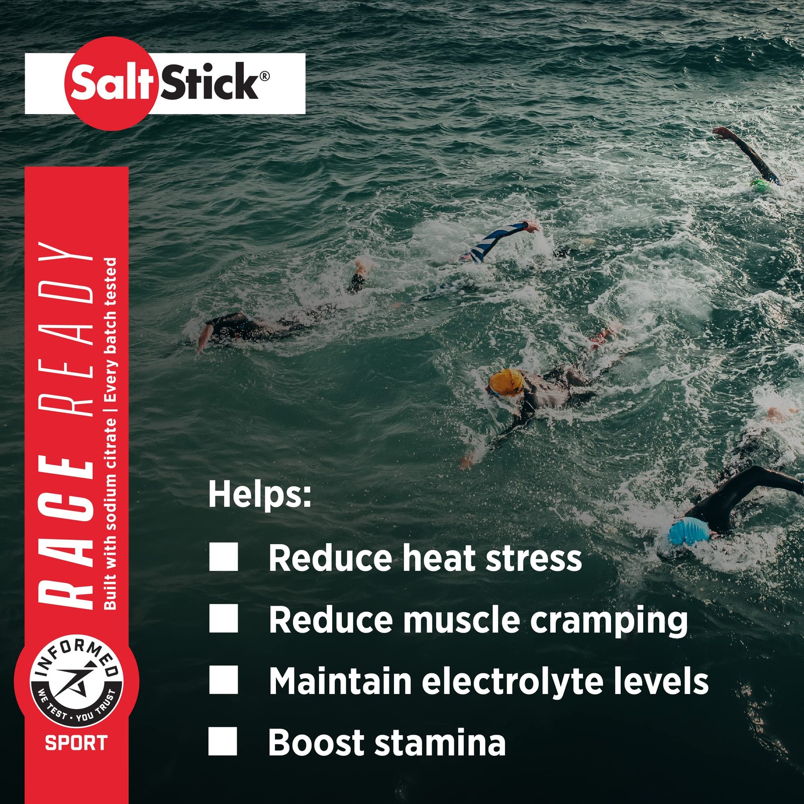SaltStick Electrolytes with Caffeine – Salt 100 Count (Pack of 1), White