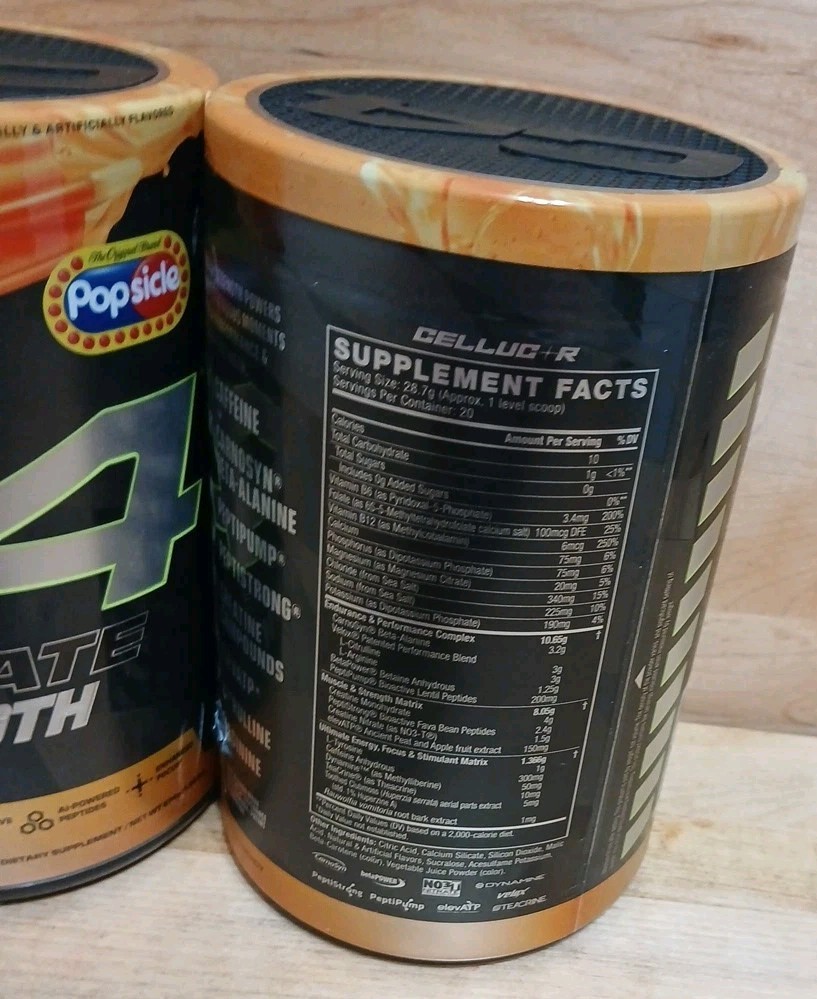 2CT: C4 ULTIMATE STTENGTH Pre-Workout Frozen ORANGE MUSCLE STRENGTH BOOST 1.2LB