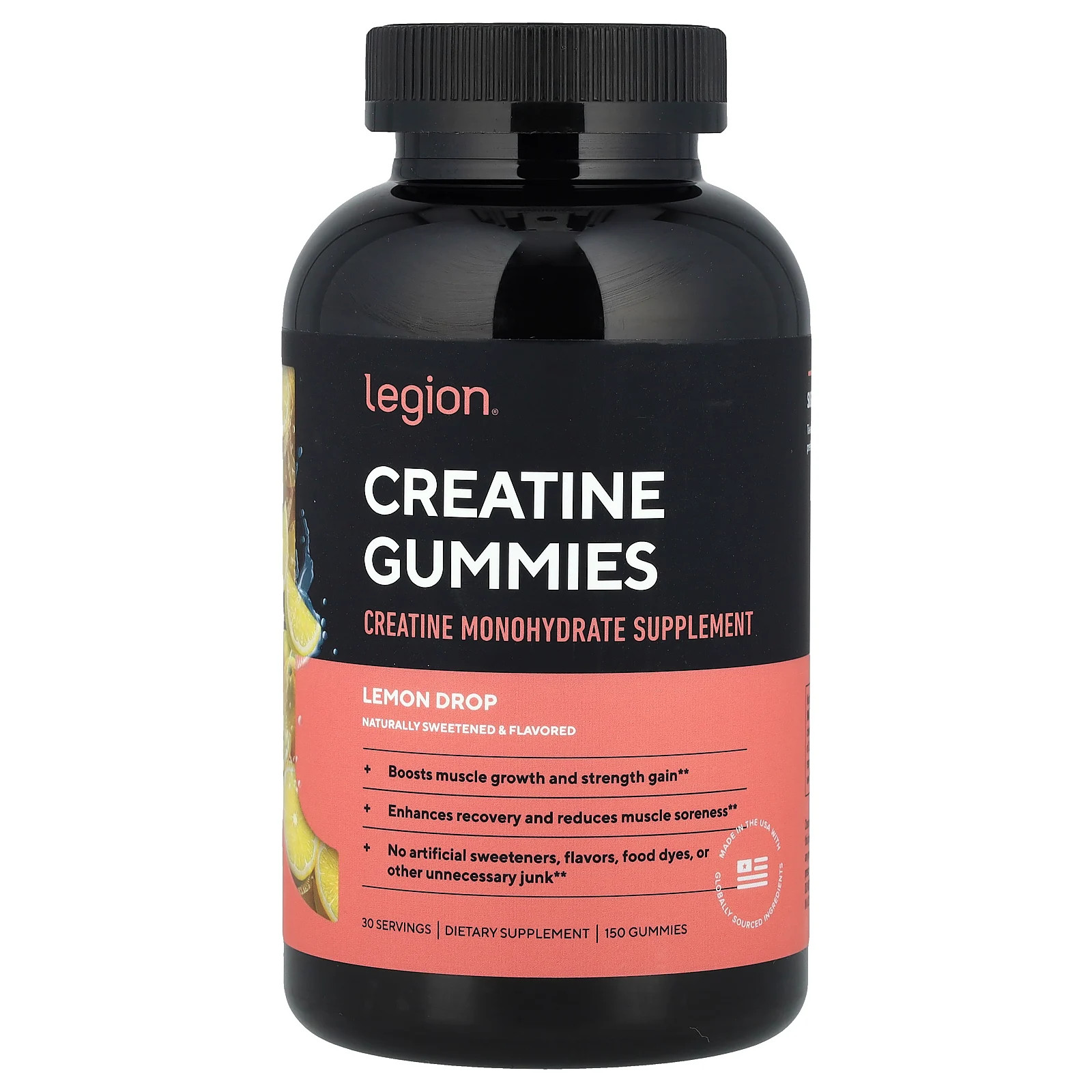 Creatine Gummies, Lemon Drop, 150 Gummies