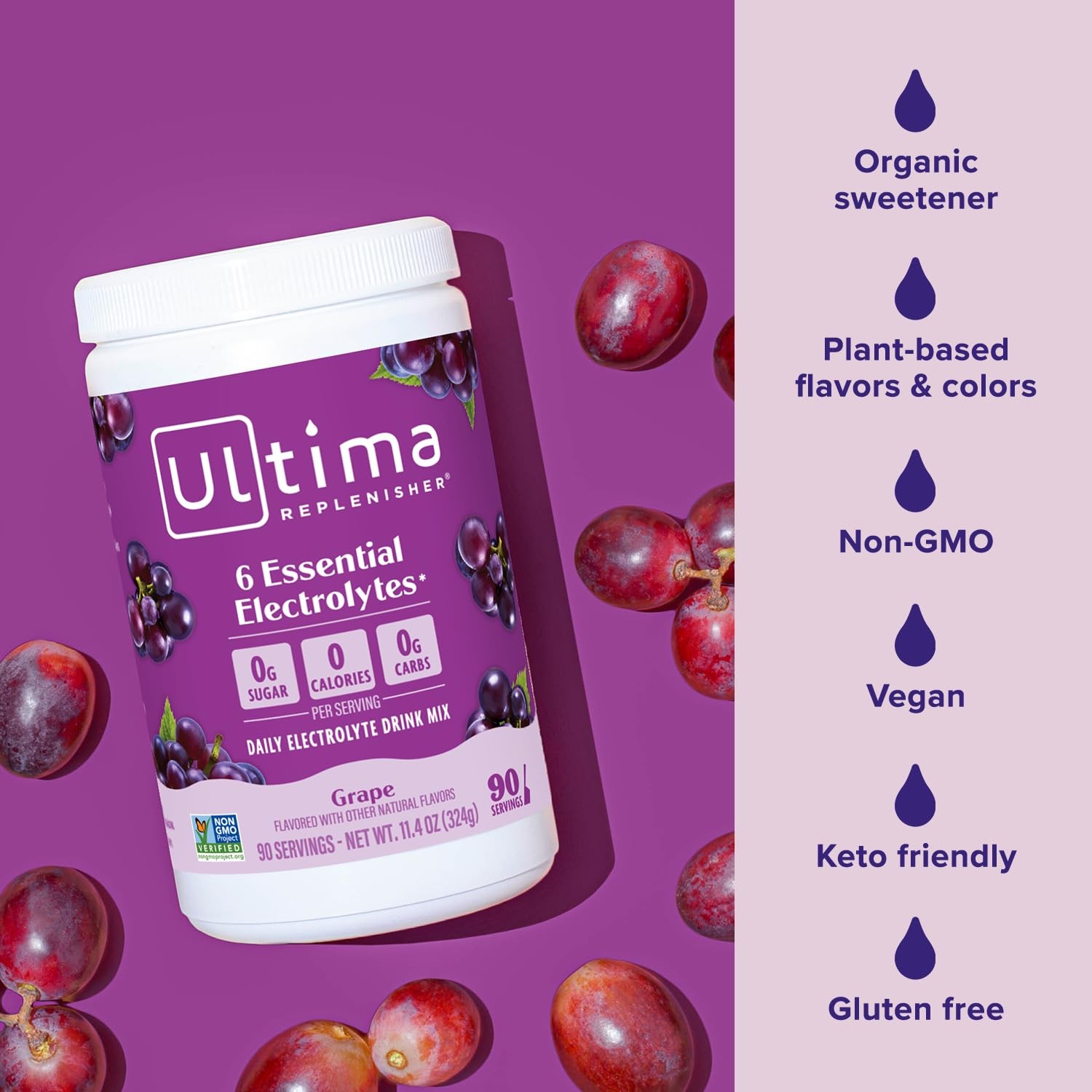 Ultima Replenisher Daily Electrolyte Powder Drink Mix 90 Powder 6 Key