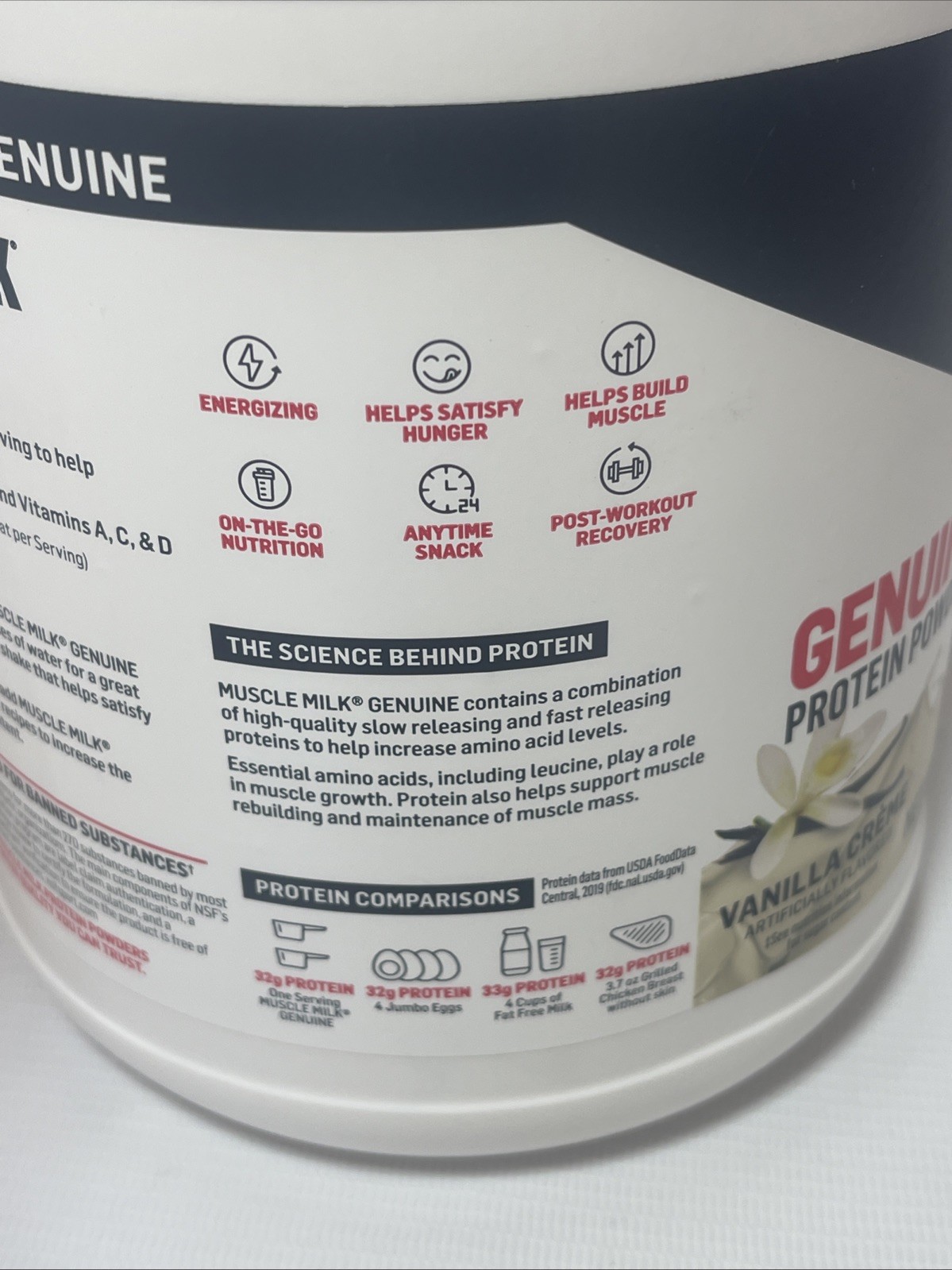 Muscle Milk Lean Muscle Vanilla Creme Protein Powder 1.93 Pound Exp07/2026 New