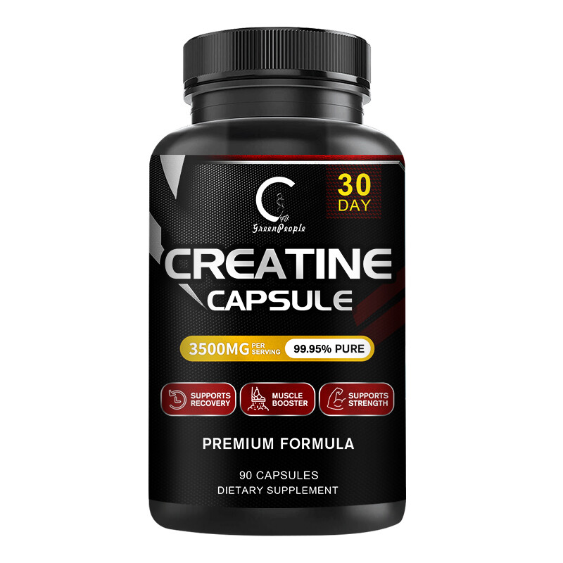 Creatine Monohydrate Capsules – Supports Muscle Growth – Pure Creatine – 90 Caps
