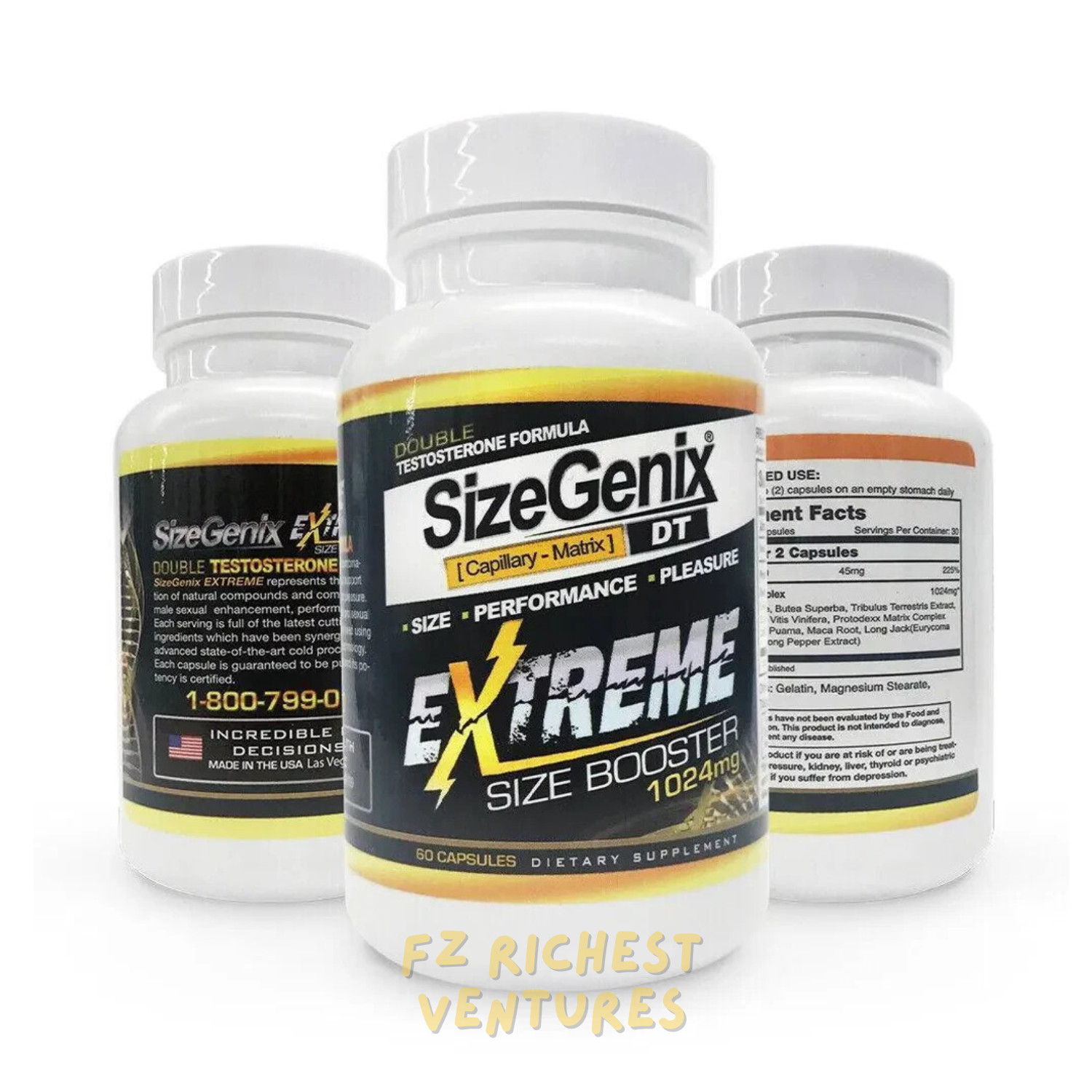 SizeGenix Men’s Health Supplement 1 Month Supply Boost Energy US Shipping New