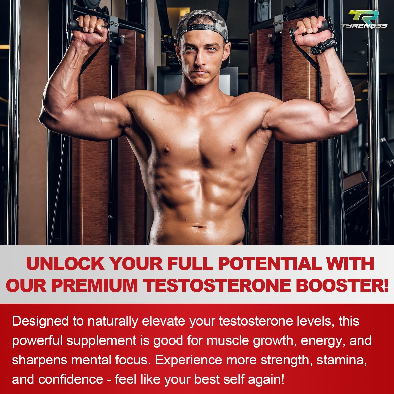 Testosterone Supplement for Men – Booster 60 Count (Pack of 1)