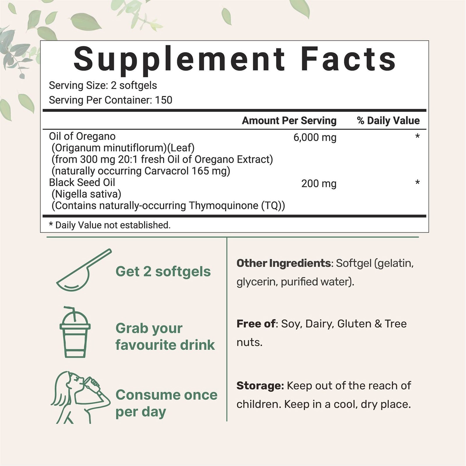 Natural Health Supplements for Adults, Mild Formula for Daily Nutrition US