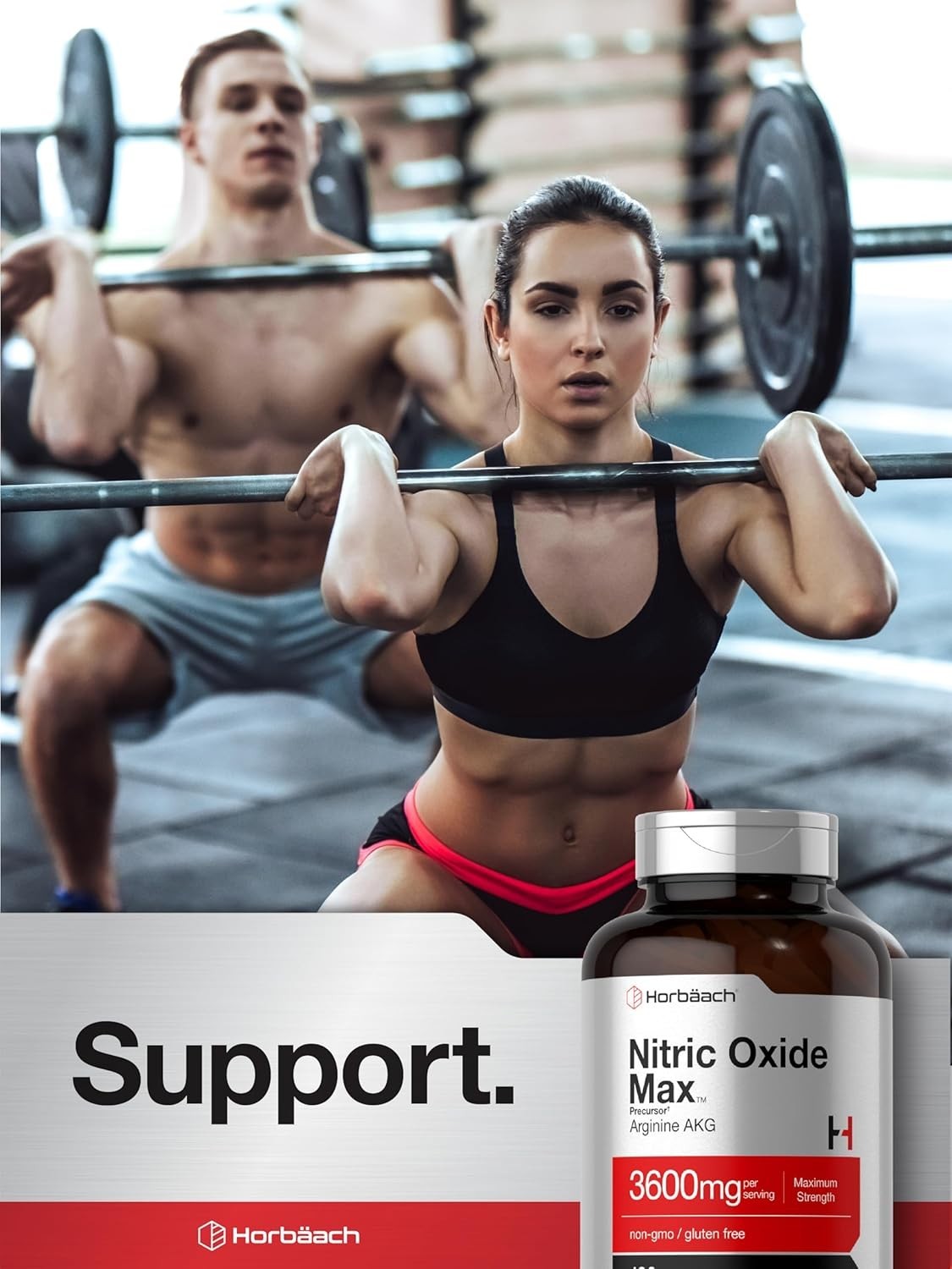 Horbäach Nitric Oxide Max 3600mg | 120 Caplets | with Arginine AAKG for Men…
