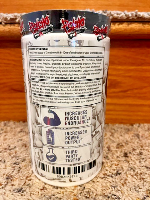 Psycho Pharma Creatine Monohydrate Unflavored 500g 100 Servings New Sealed