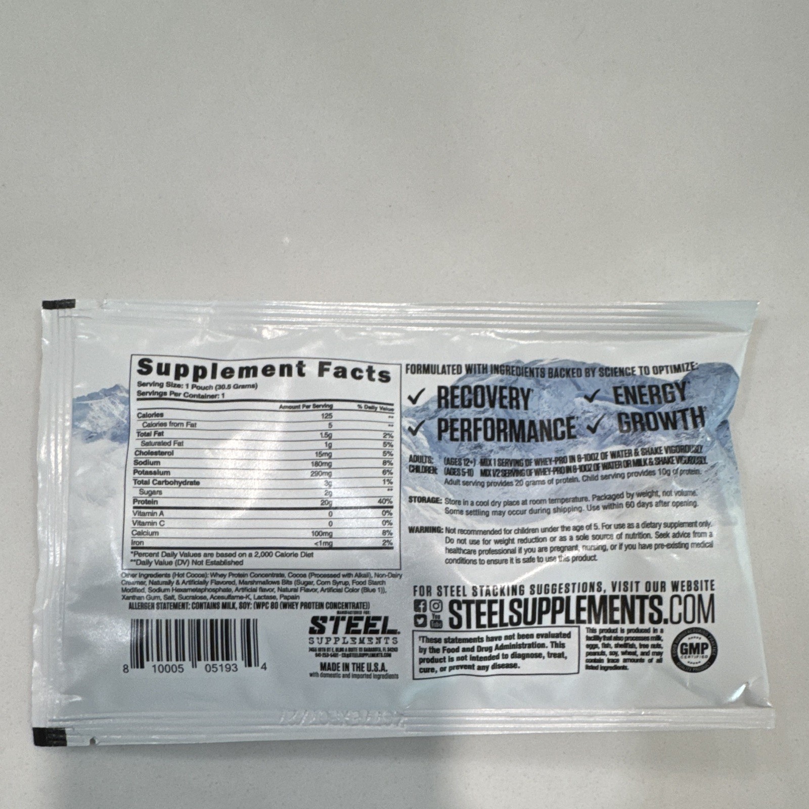 Mixed Brands Assorted Protein Supplement Powder Single-Serve Sample Packets