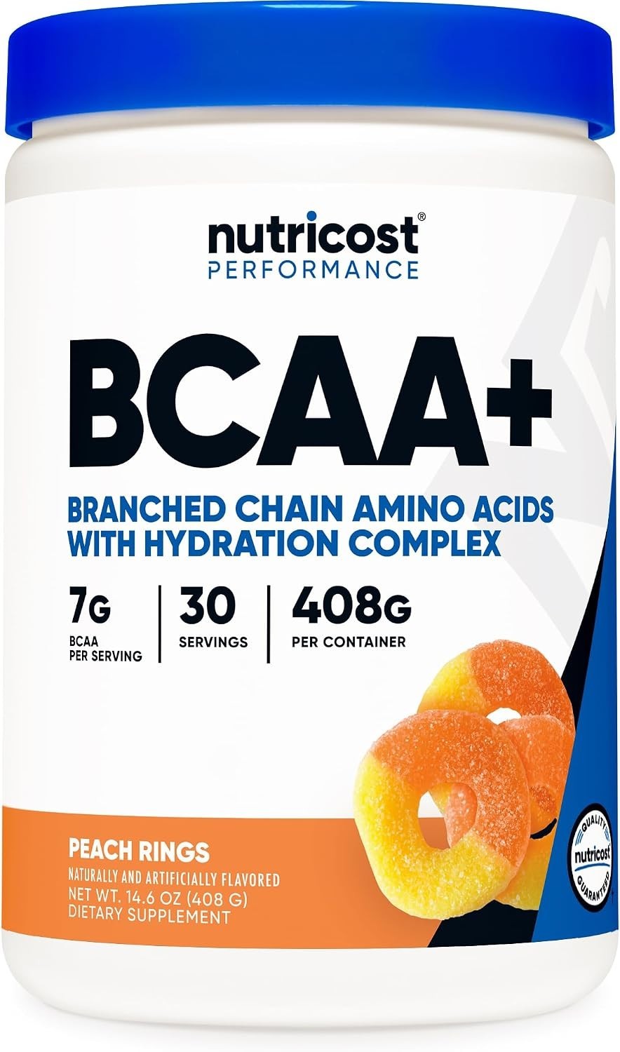 Nutricost BCAA+ Hydration Powder (Peach Rings) 30 Servings