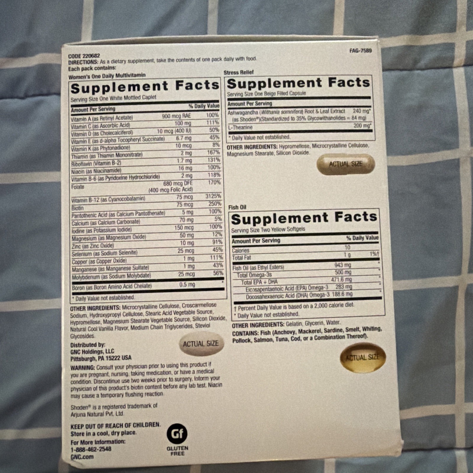 GNC Women’s Wellness Stress Relief Vitapak Program 30 Day Exp: 07/27