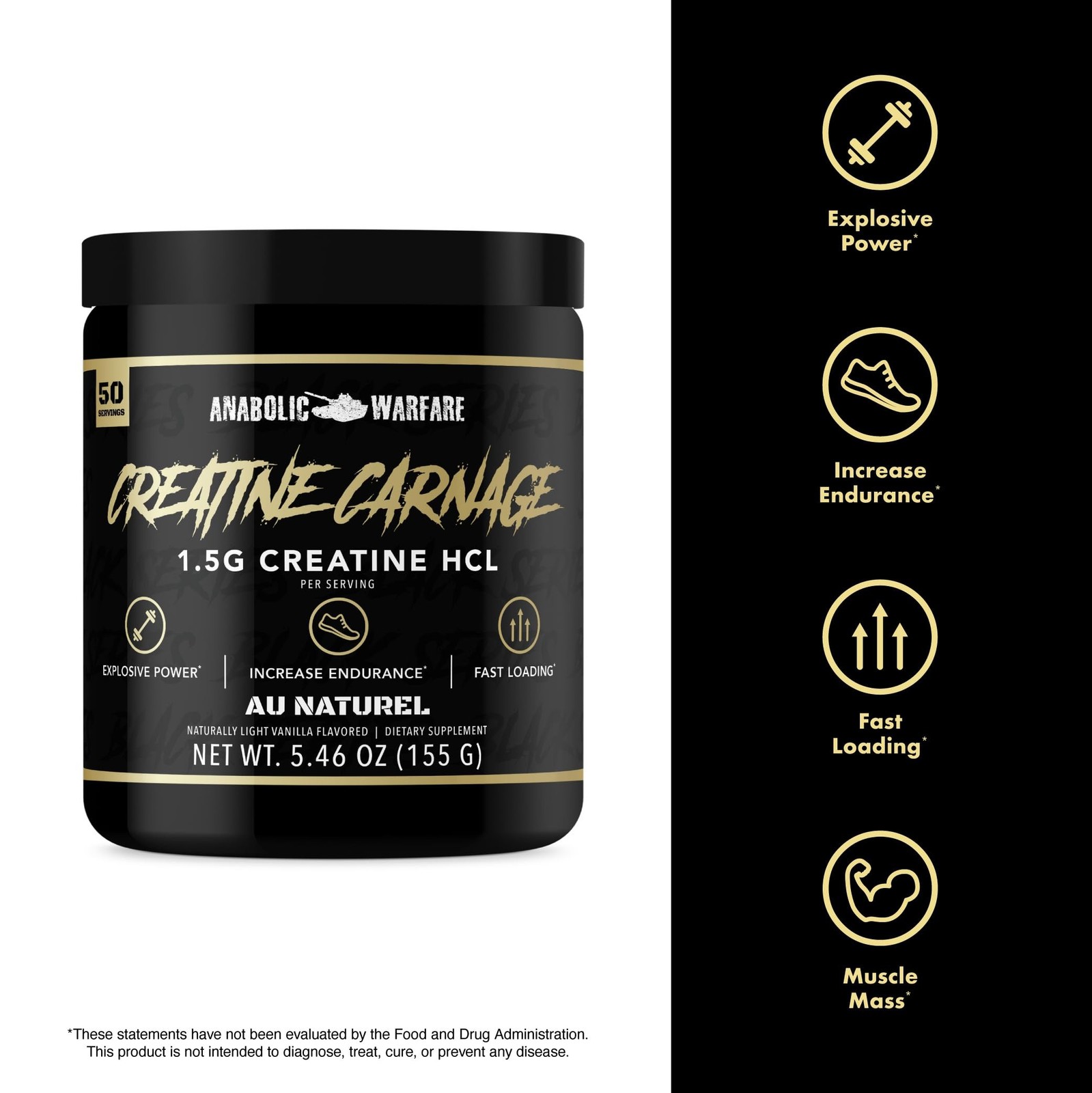 Creatine Carnage, Creatine HCL, Supports Optimal Strength, Endurance, Muscle …