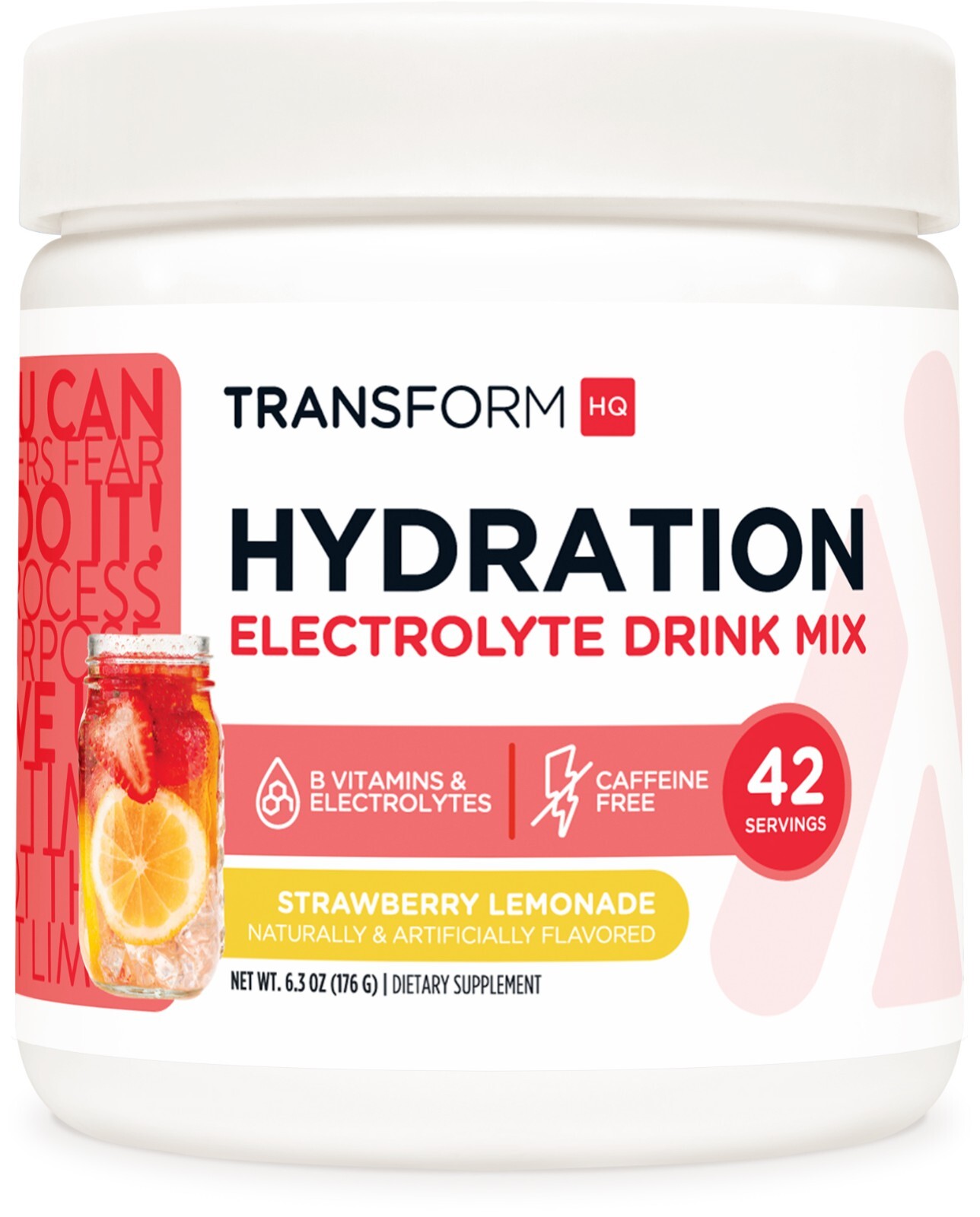 TransformHQ Hydration 42 Servings (Strawberry Lemonade) – Electrolytes