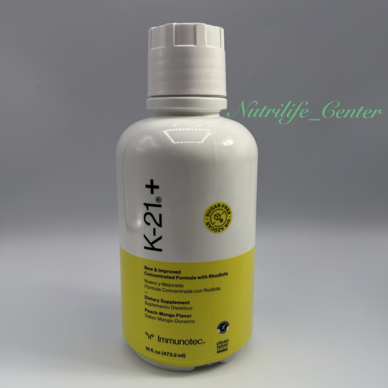 Immunotec K-21 + Peach Mango Flavor 16fl.oz Sugar Free