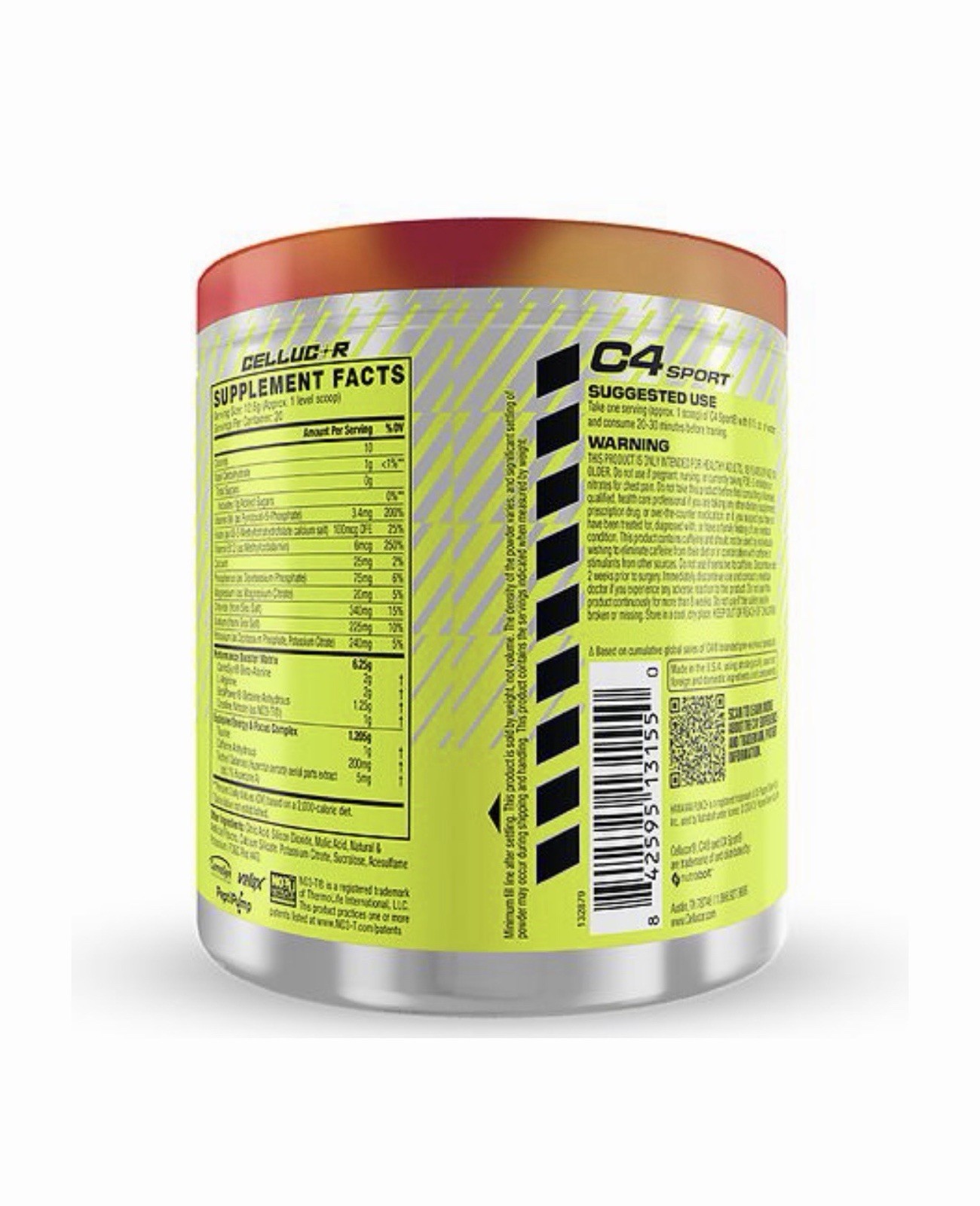 Cellucor C4 Sport Pre-Workout Hawaiian Punch Fruit Juicy Red 20 Serving Ex 11/26