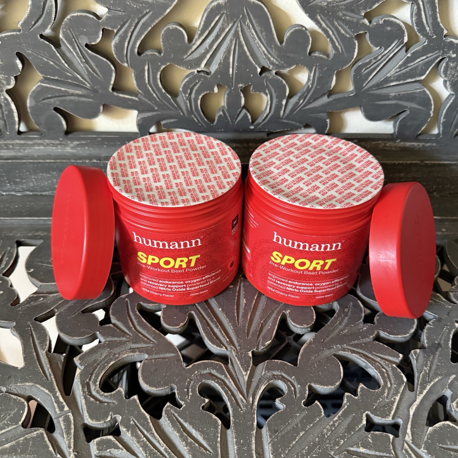 Lot of 2 Humann SPORT Pre-Workout Beet Powder Wild Cherry 7.1oz Sealed NSF 2027