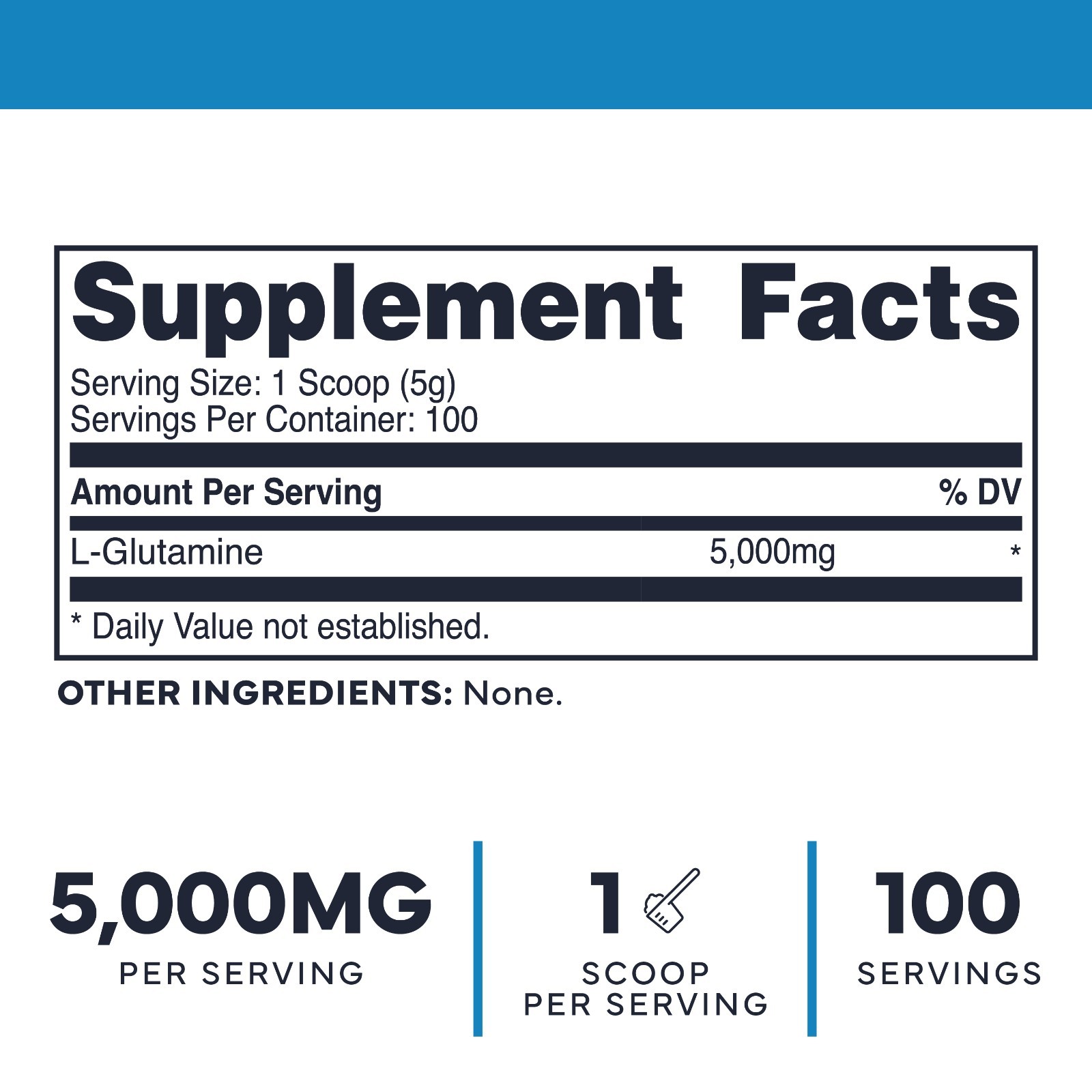 Type Zero 5X Strength L Glutamine Powder (500G) Pure L-Glutamine Supplement
