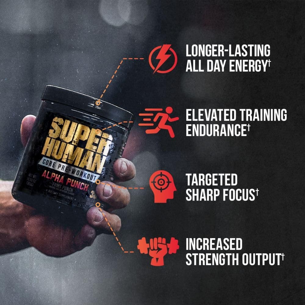 ALPHA LION Core Pre Workout Powder with Creatine for 30 servings (Pack of 1)