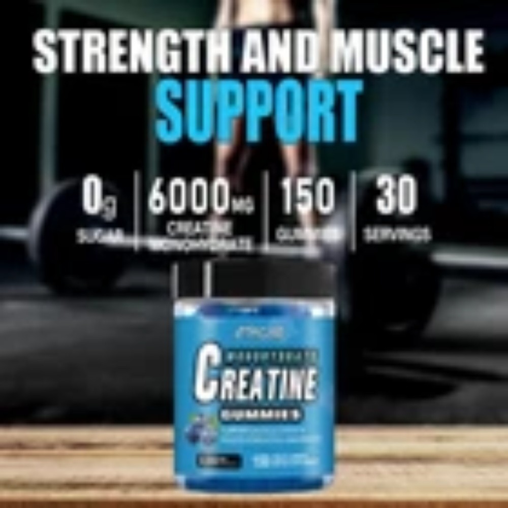 150x Counts Creatine Monohydrate Gummies – Increase Strength and Build Muscle