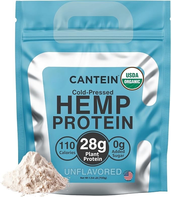 Organic Hemp Protein Powder, Vegan Plant Based, Unflavored, 700g