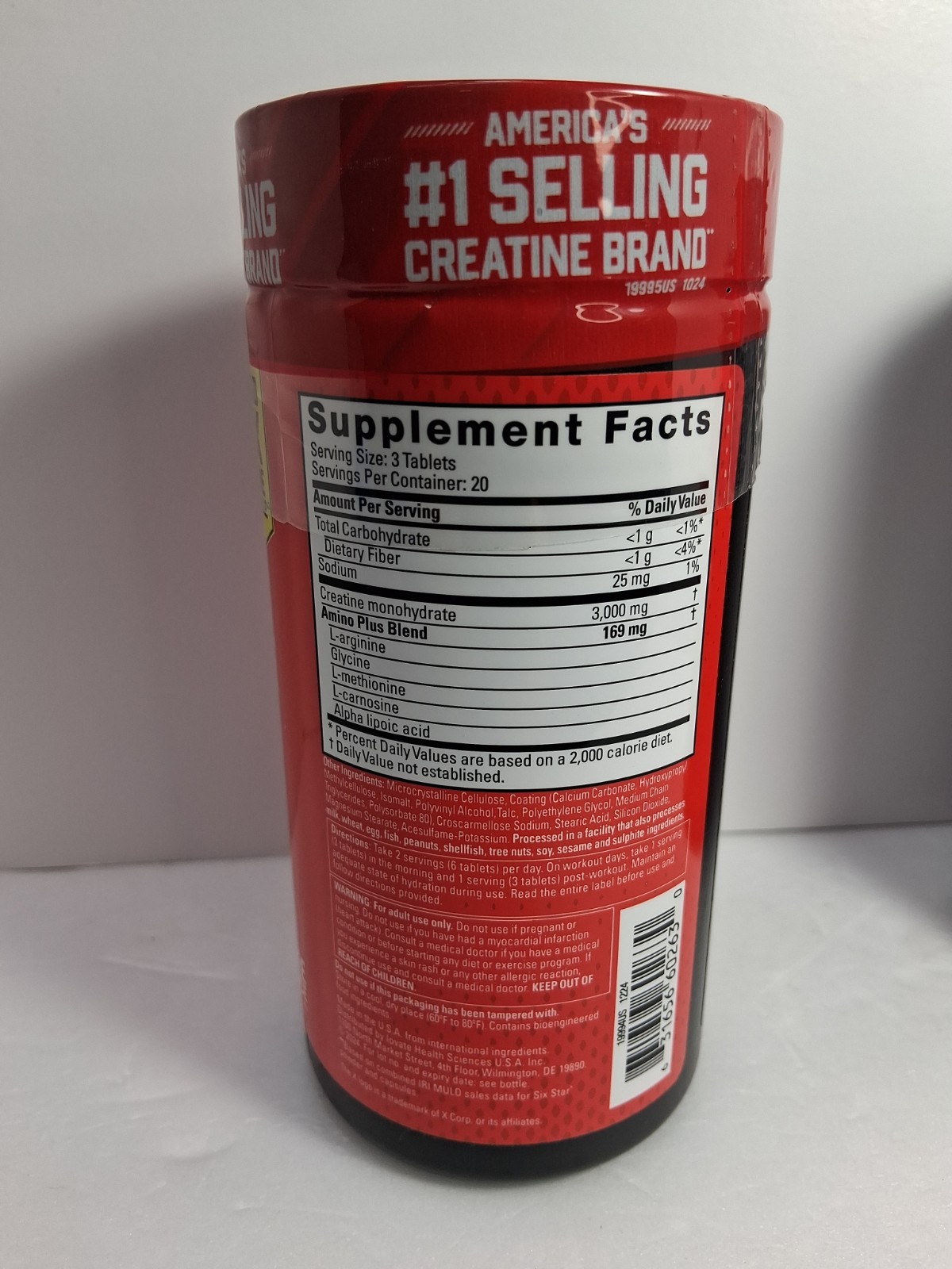 2PK SixStar Creatine X3 Testosterone Booster 60 Tabs EACH Exp: 11 12/28 New
