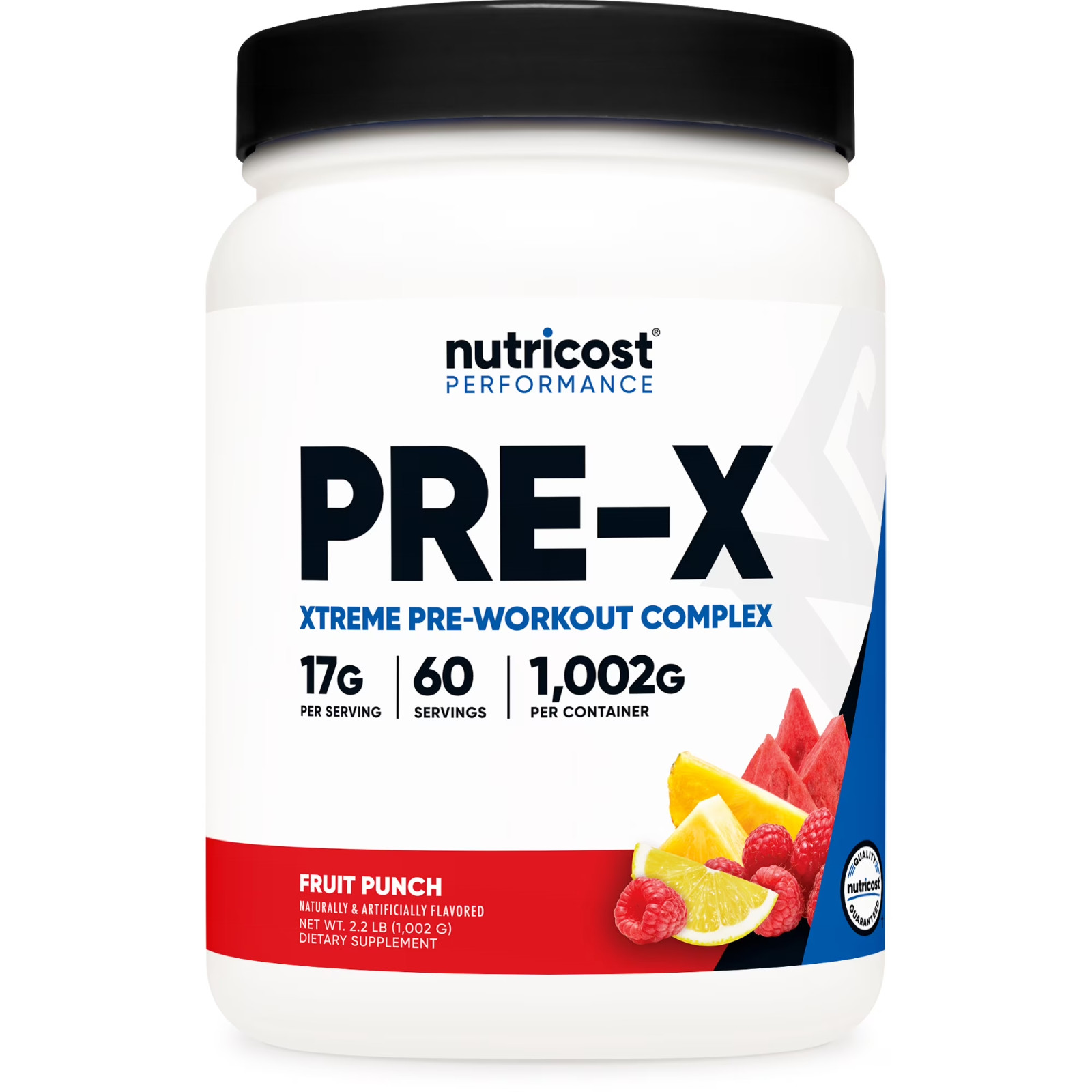 Nutricost Pre-X Xtreme Pre Workout Powder Fruit Punch 60 Servings Non-GMO